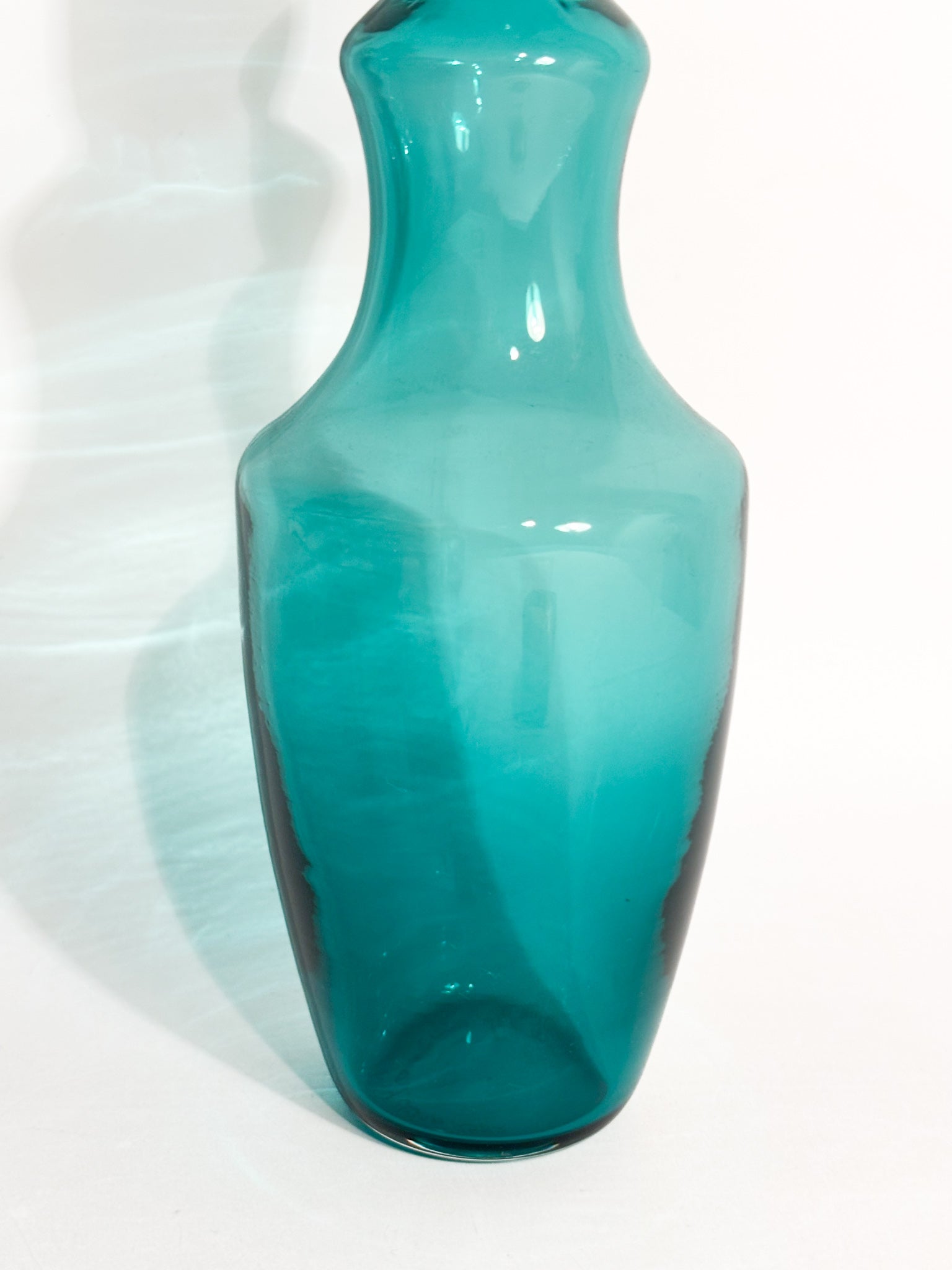 Bottiglia in Vetro di Murano Verde di Yoichi Ohira per De Majo del 1992