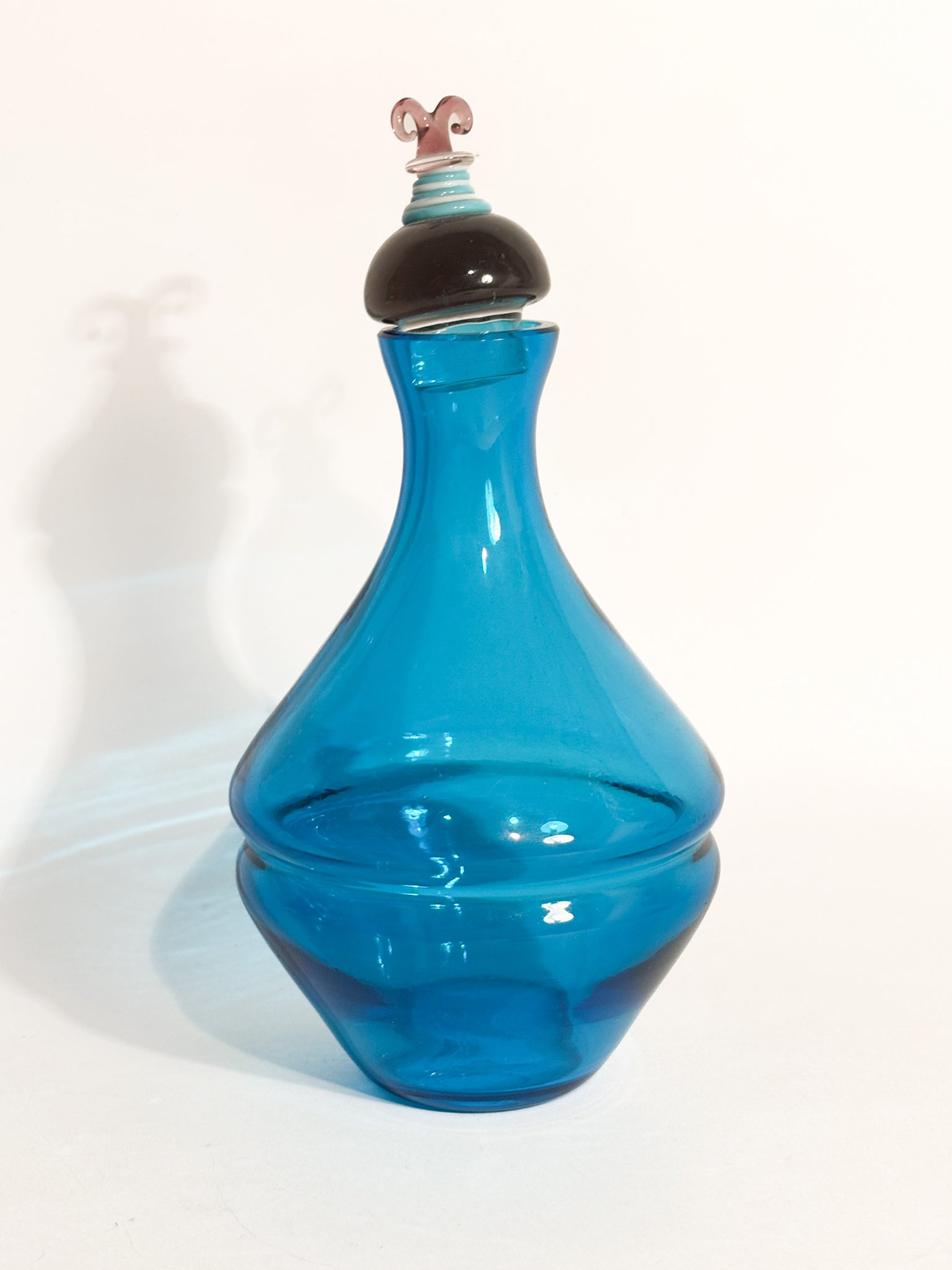 Boccetta in Vetro di Murano Azzurro di Alberto Ricci per De Majo del 1993