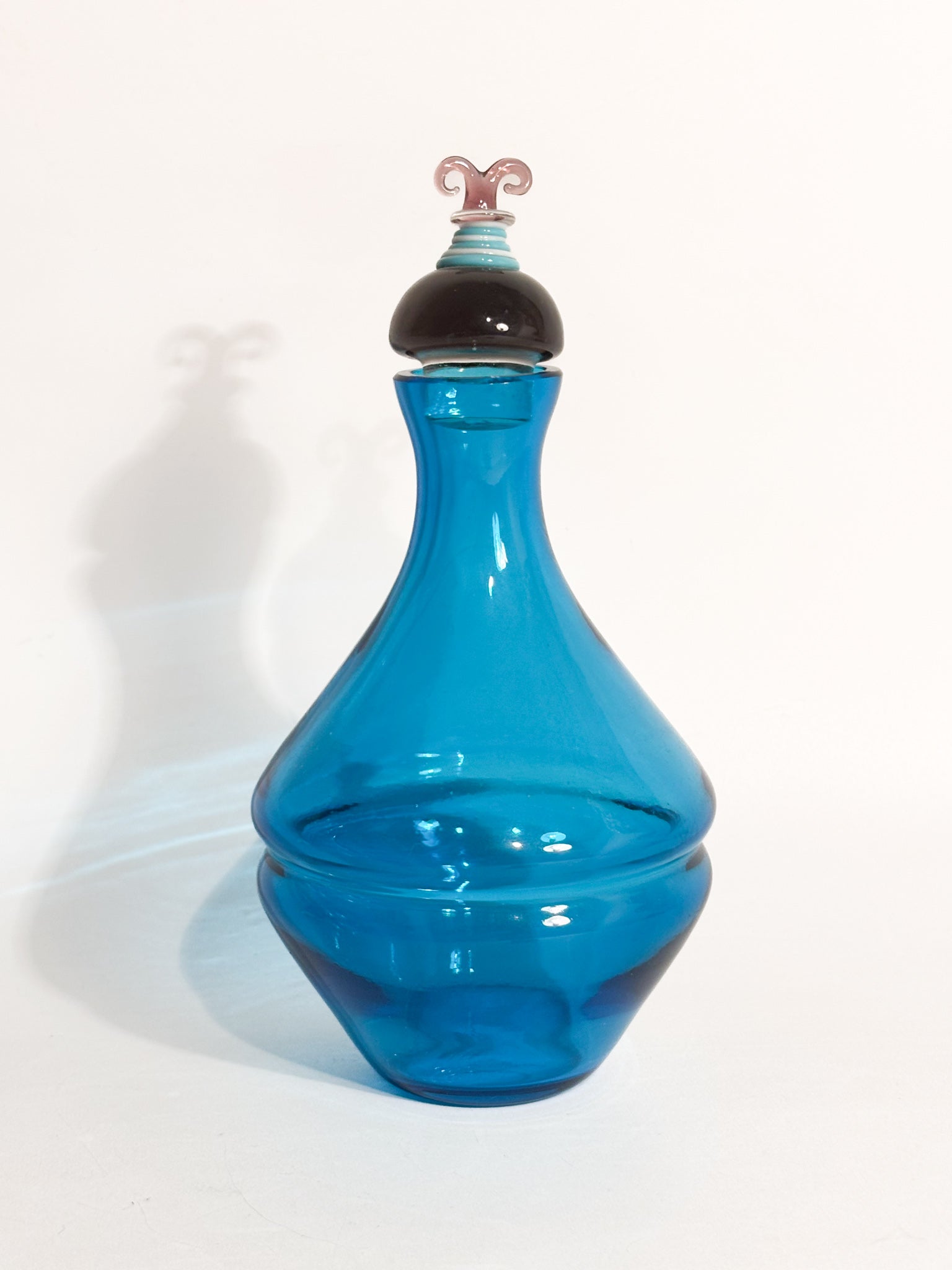 Boccetta in Vetro di Murano Azzurro di Alberto Ricci per De Majo del 1993