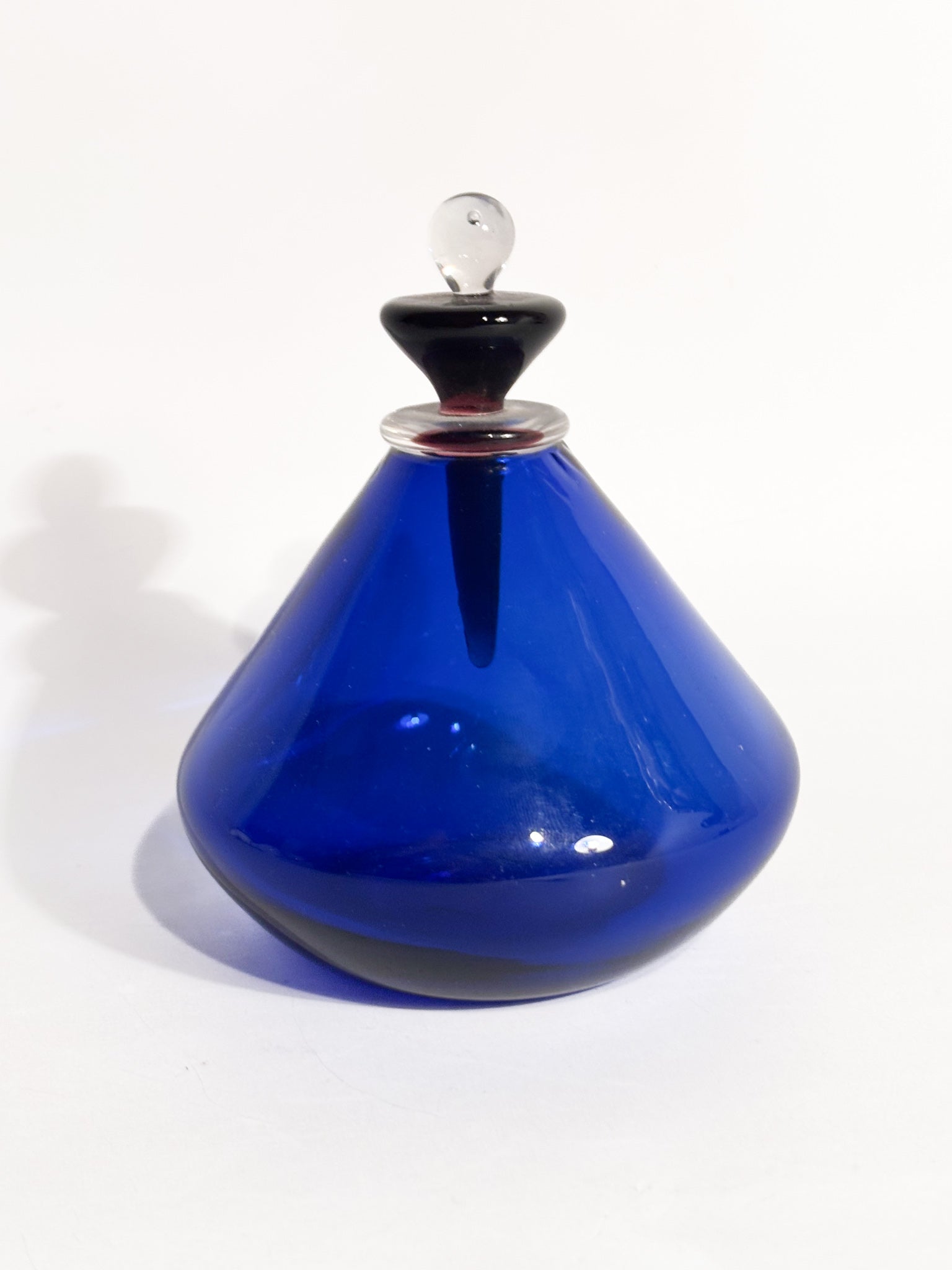 Boccetta in Vetro di Murano Blu di Alberto Ricci per De Majo del 1993