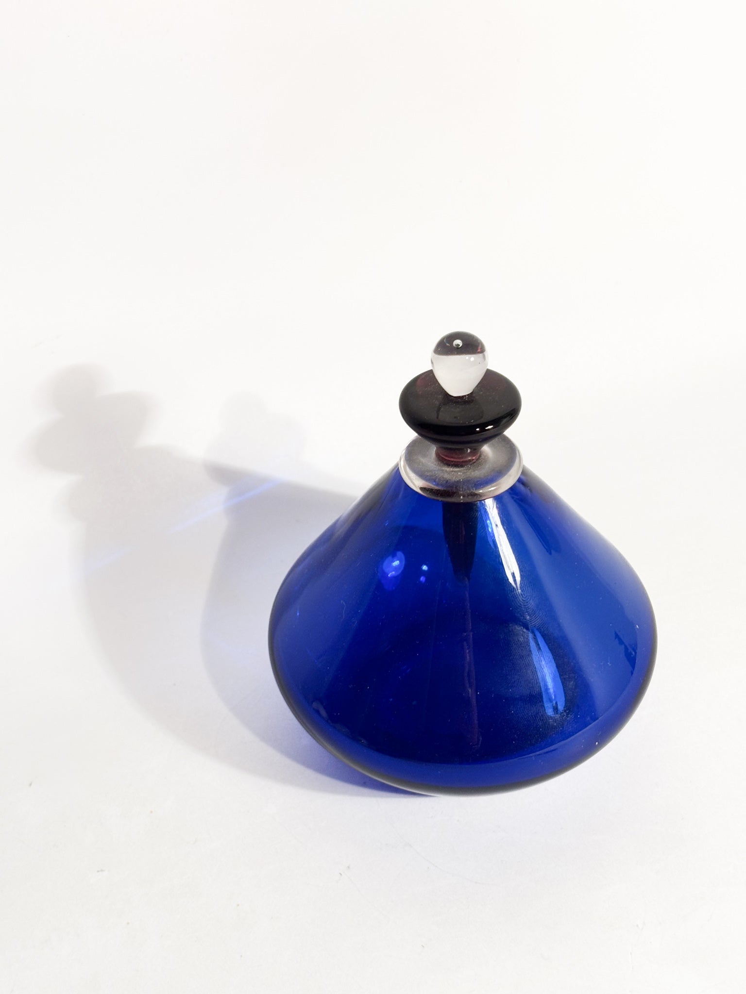 Boccetta in Vetro di Murano Blu di Alberto Ricci per De Majo del 1993