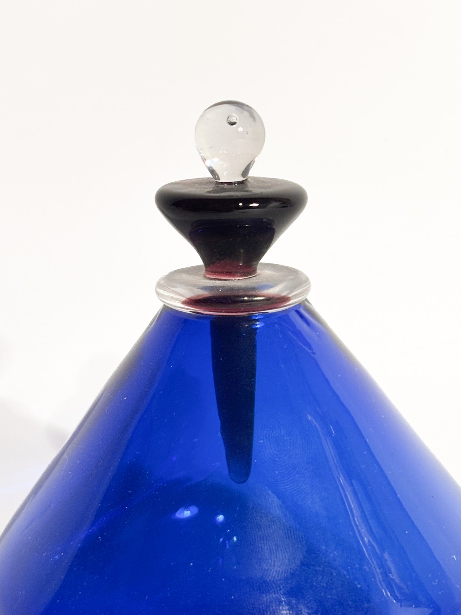 Boccetta in Vetro di Murano Blu di Alberto Ricci per De Majo del 1993