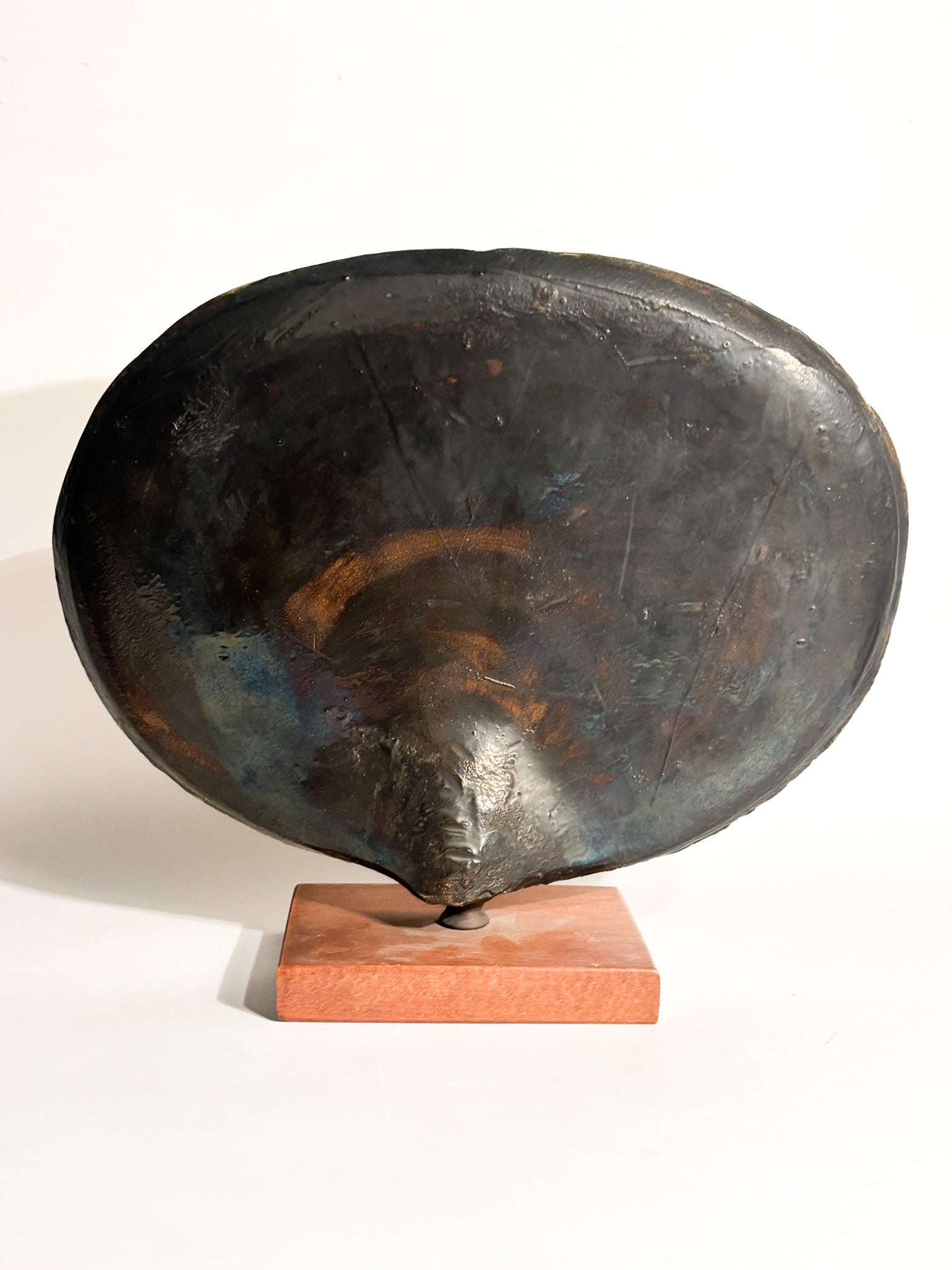 Piastra in Ceramica 'Il Suonatore' di Ibrahim Kodra Anni 70