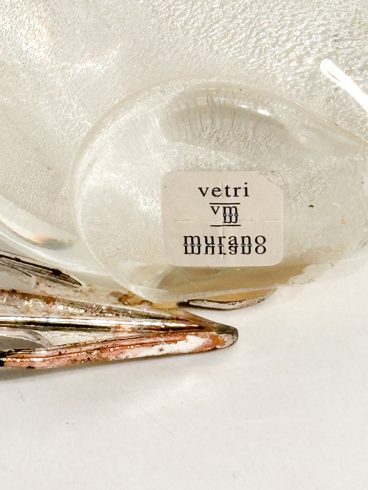 Scultura di Rana in Vetro di Murano Argentato Anni 80
