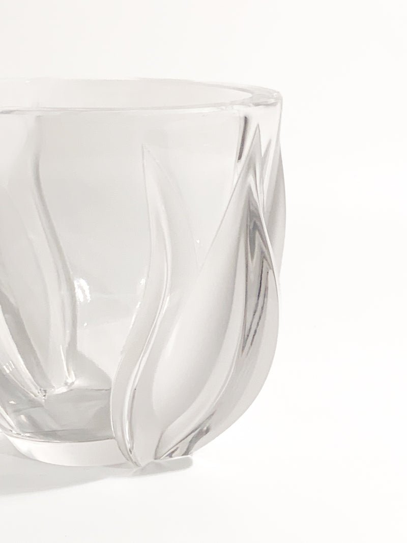 Crystal Vase by Lalique Deux Tulipes 80s