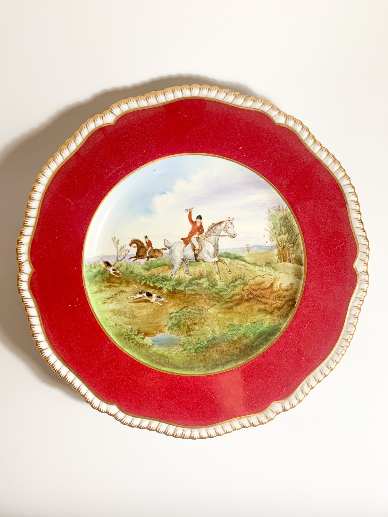 Set of Four Early 20th Century Hand Painted Spode Copeland China Plates