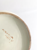 Vaso in Ceramica di Perugia Dipinto a Mano con Foglie Anni 40