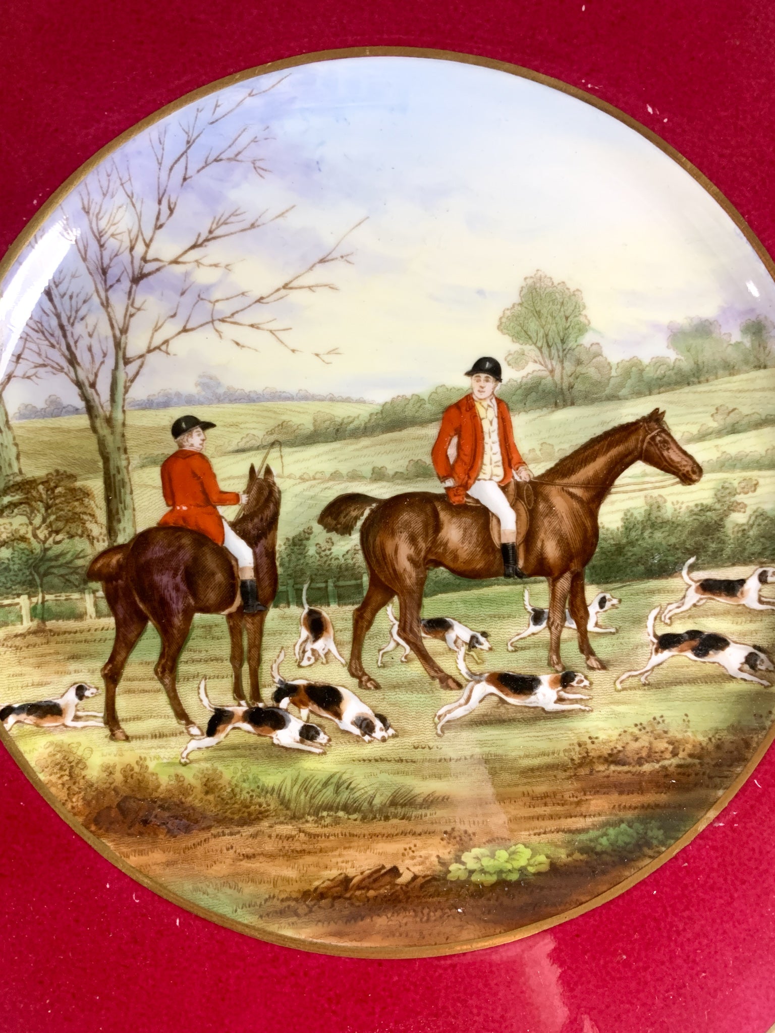 Set of Four Early 20th Century Hand Painted Spode Copeland China Plates