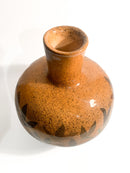 Orange Ceramic Vase from Central Italy, Hand Painted, 1950s