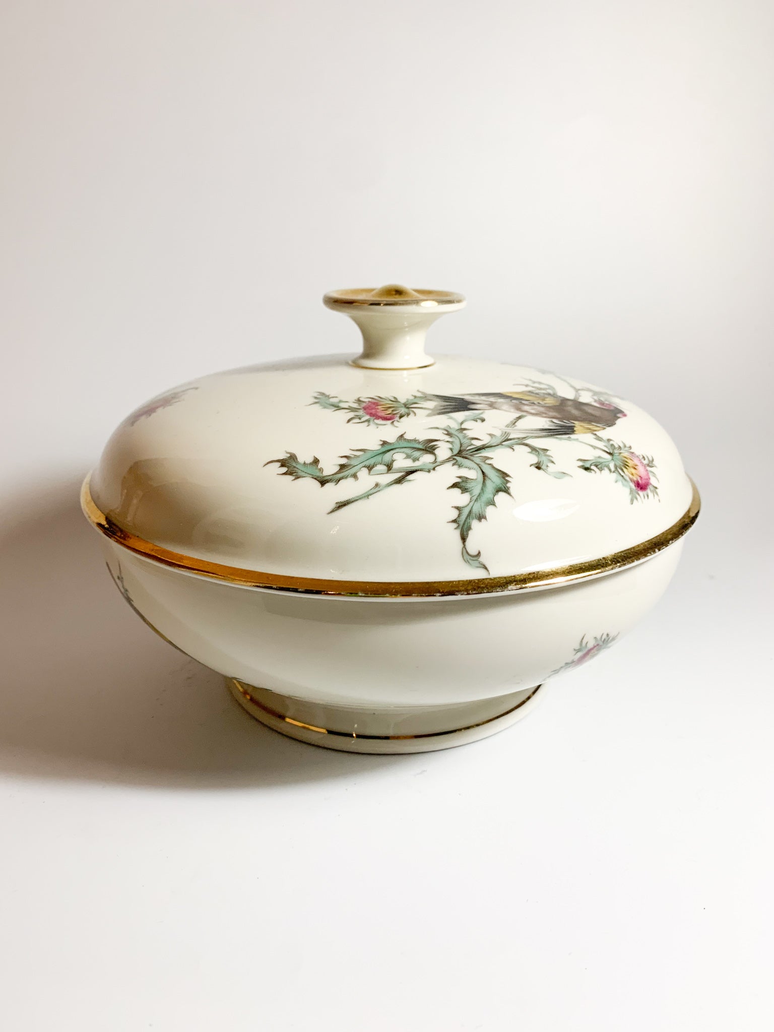 Potiche in Porcellana di Johann Seltmann Decorata a Mano Anni 50