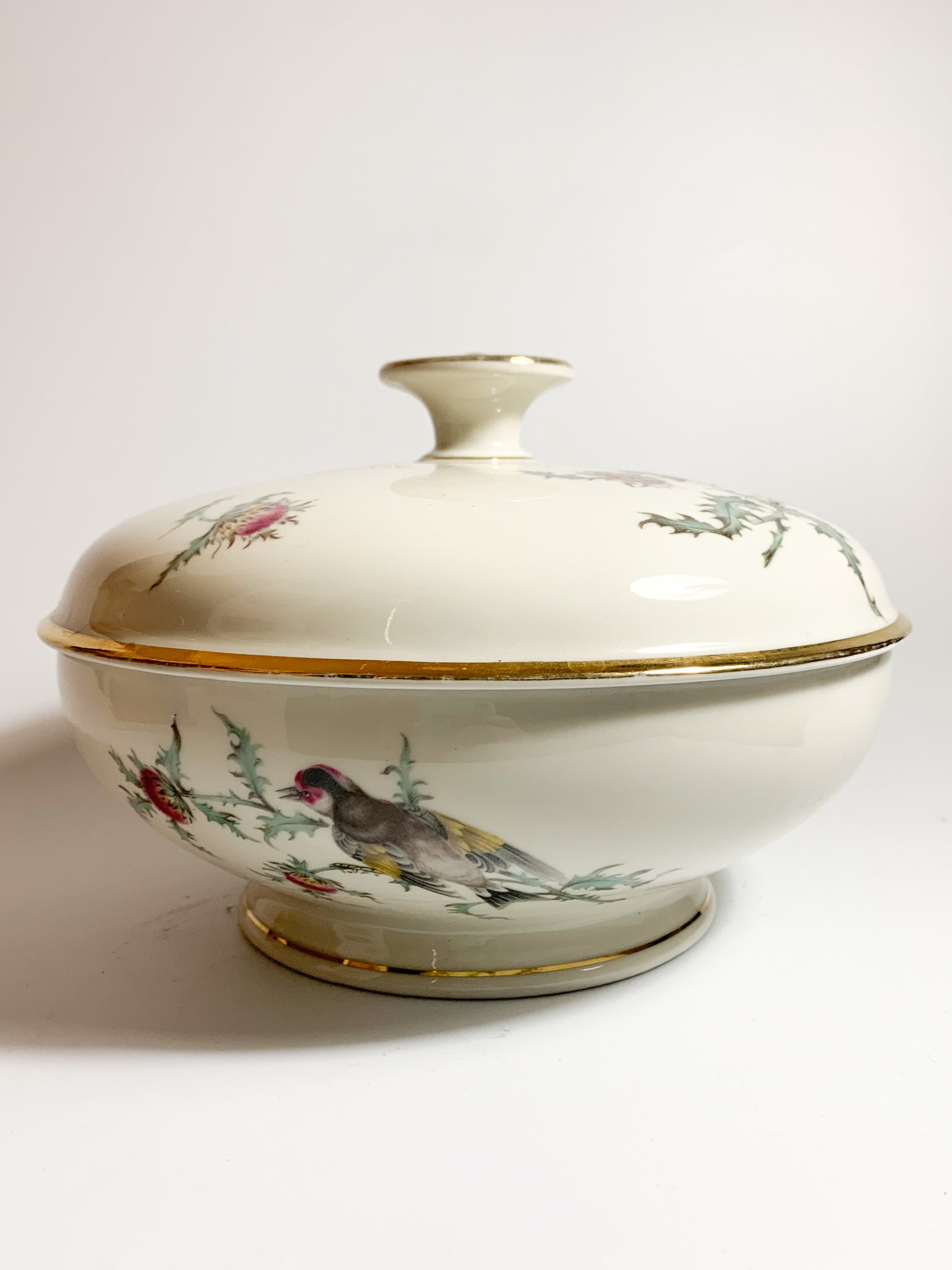 Potiche in Porcellana di Johann Seltmann Decorata a Mano Anni 50