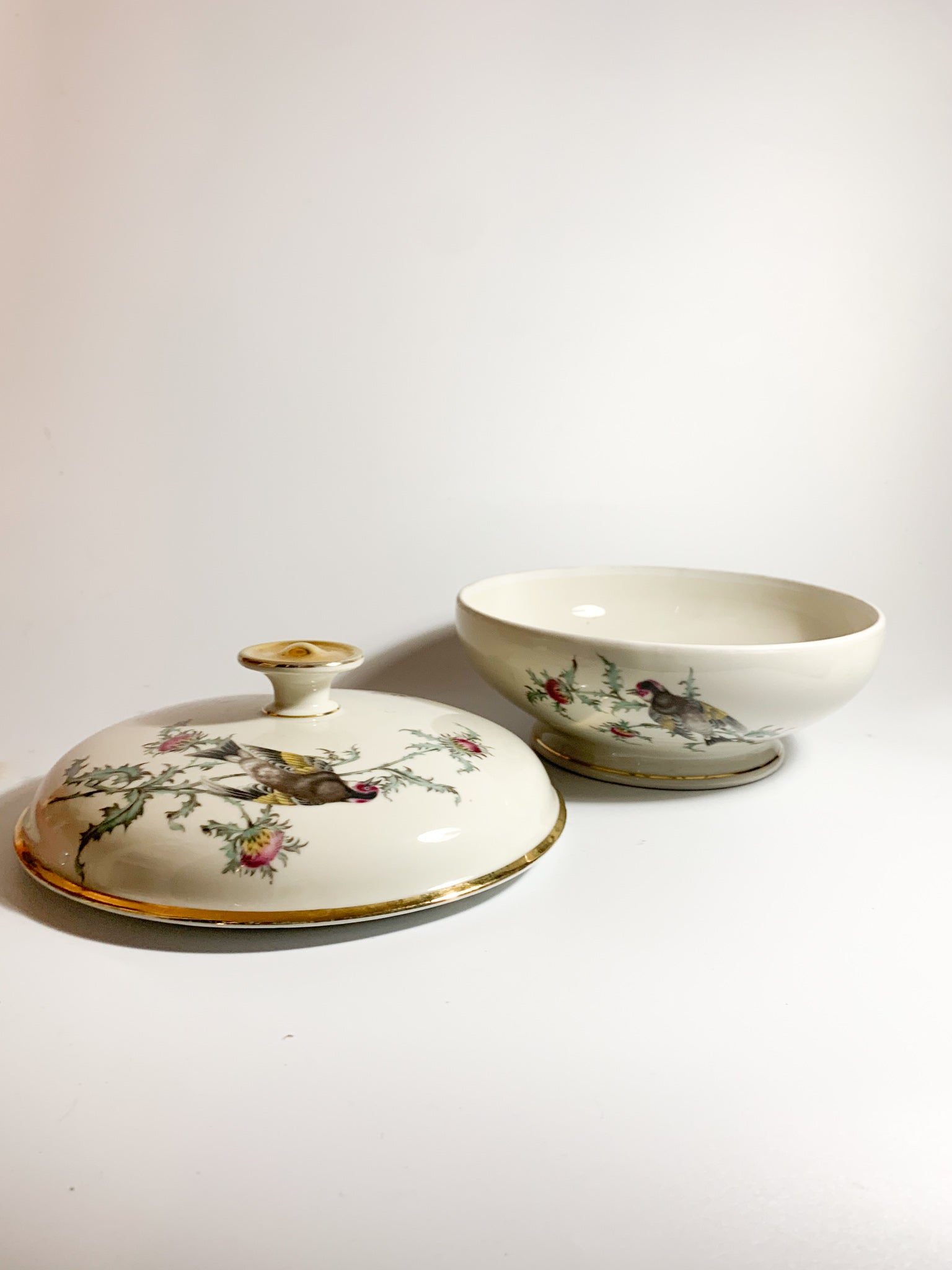 Potiche in Porcellana di Johann Seltmann Decorata a Mano Anni 50