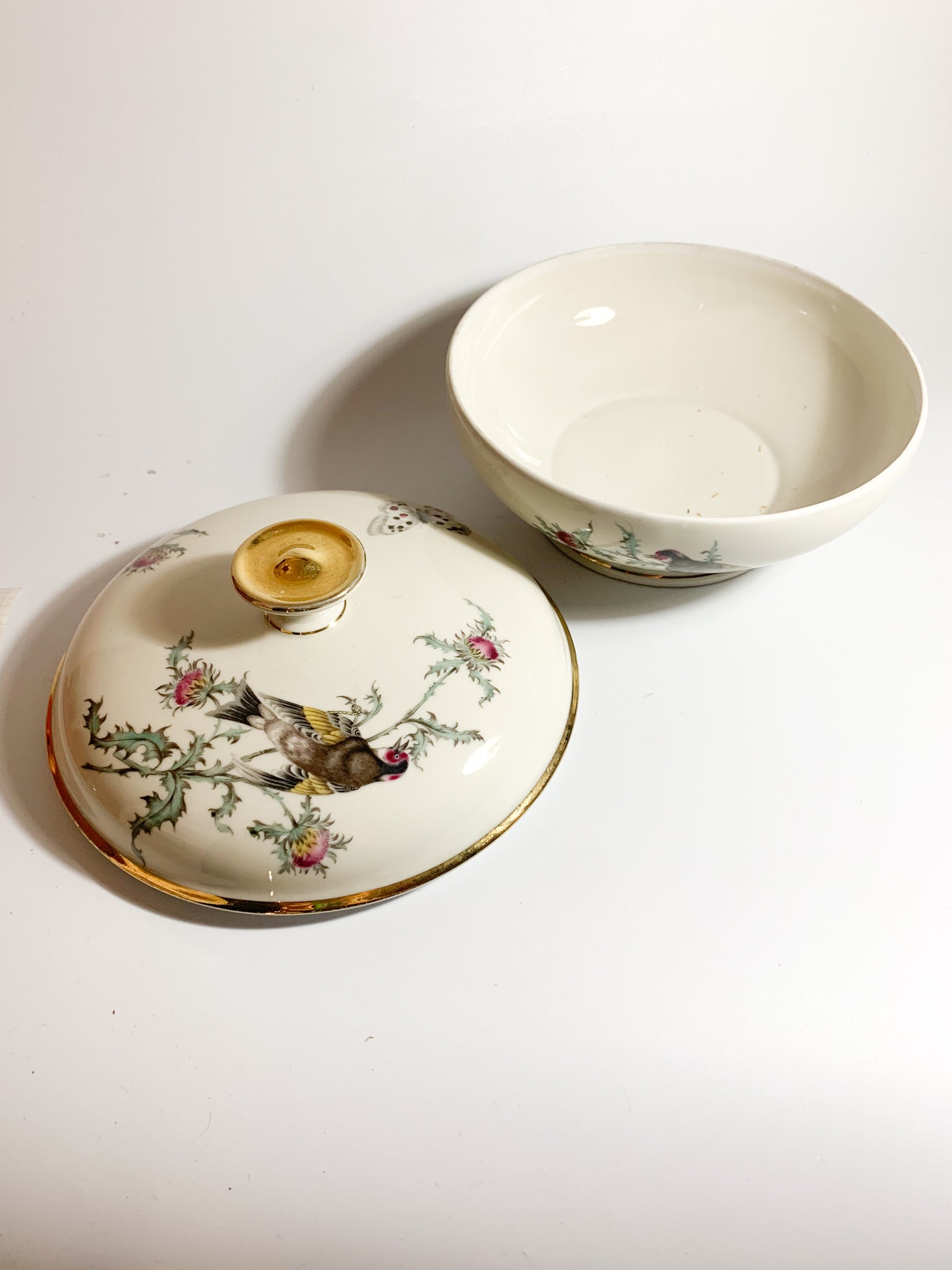 Potiche in Porcellana di Johann Seltmann Decorata a Mano Anni 50