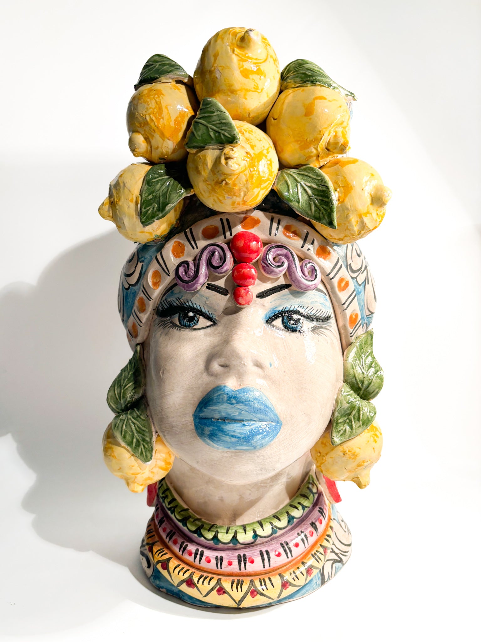 Female Moor's Head from Caltagirone by Ceramiche Germano from the 1990s