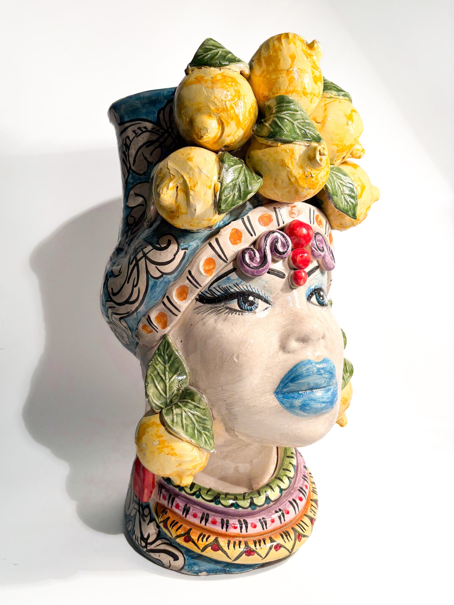 Female Moor's Head from Caltagirone by Ceramiche Germano from the 1990s