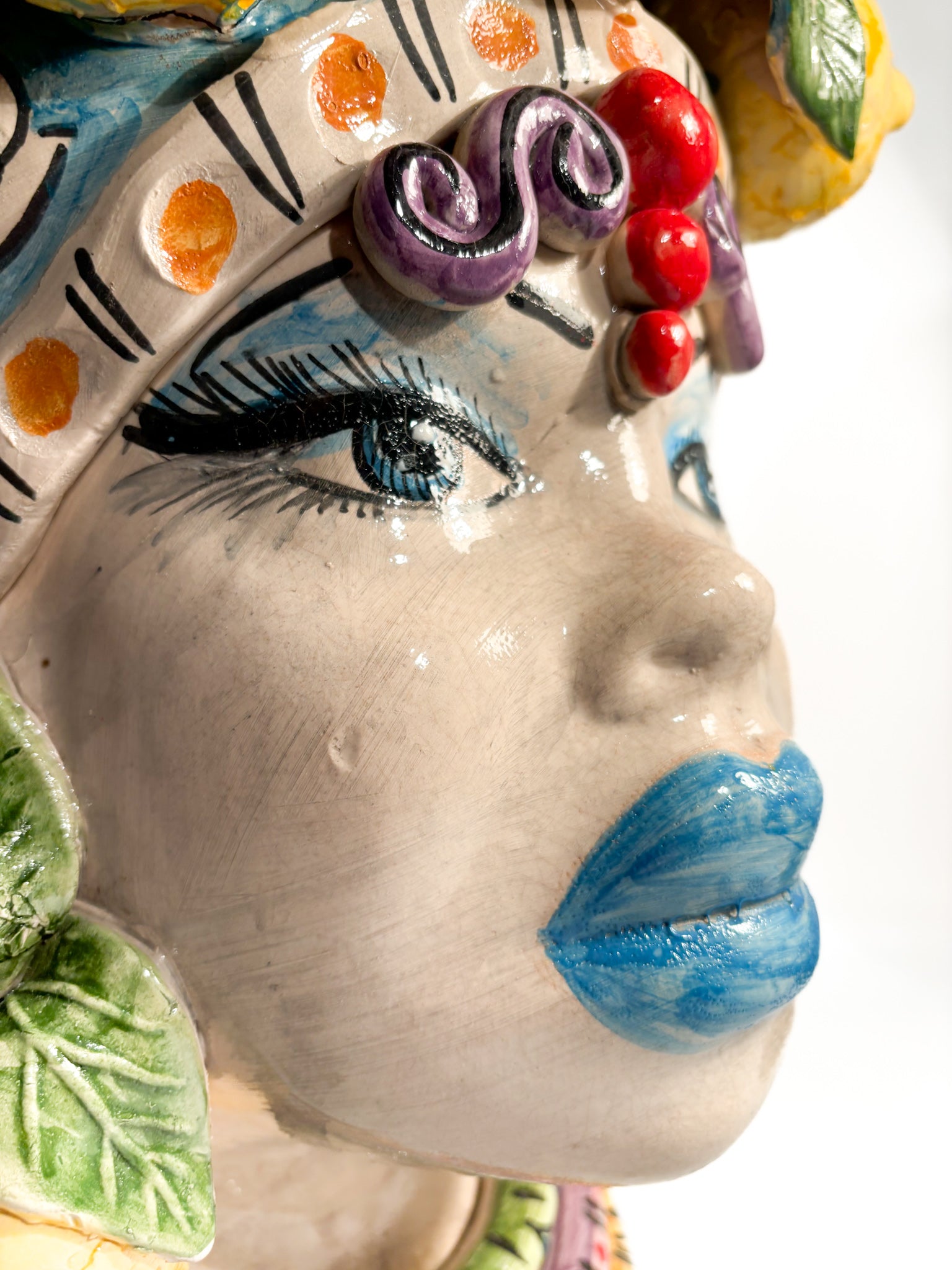 Female Moor's Head from Caltagirone by Ceramiche Germano from the 1990s