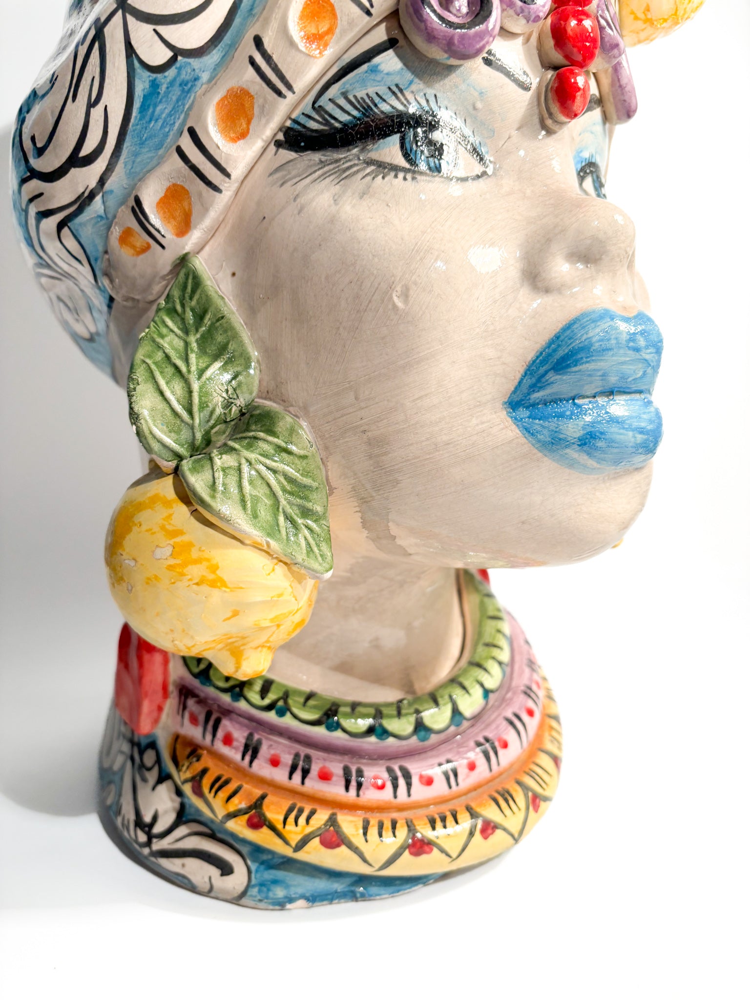 Female Moor's Head from Caltagirone by Ceramiche Germano from the 1990s