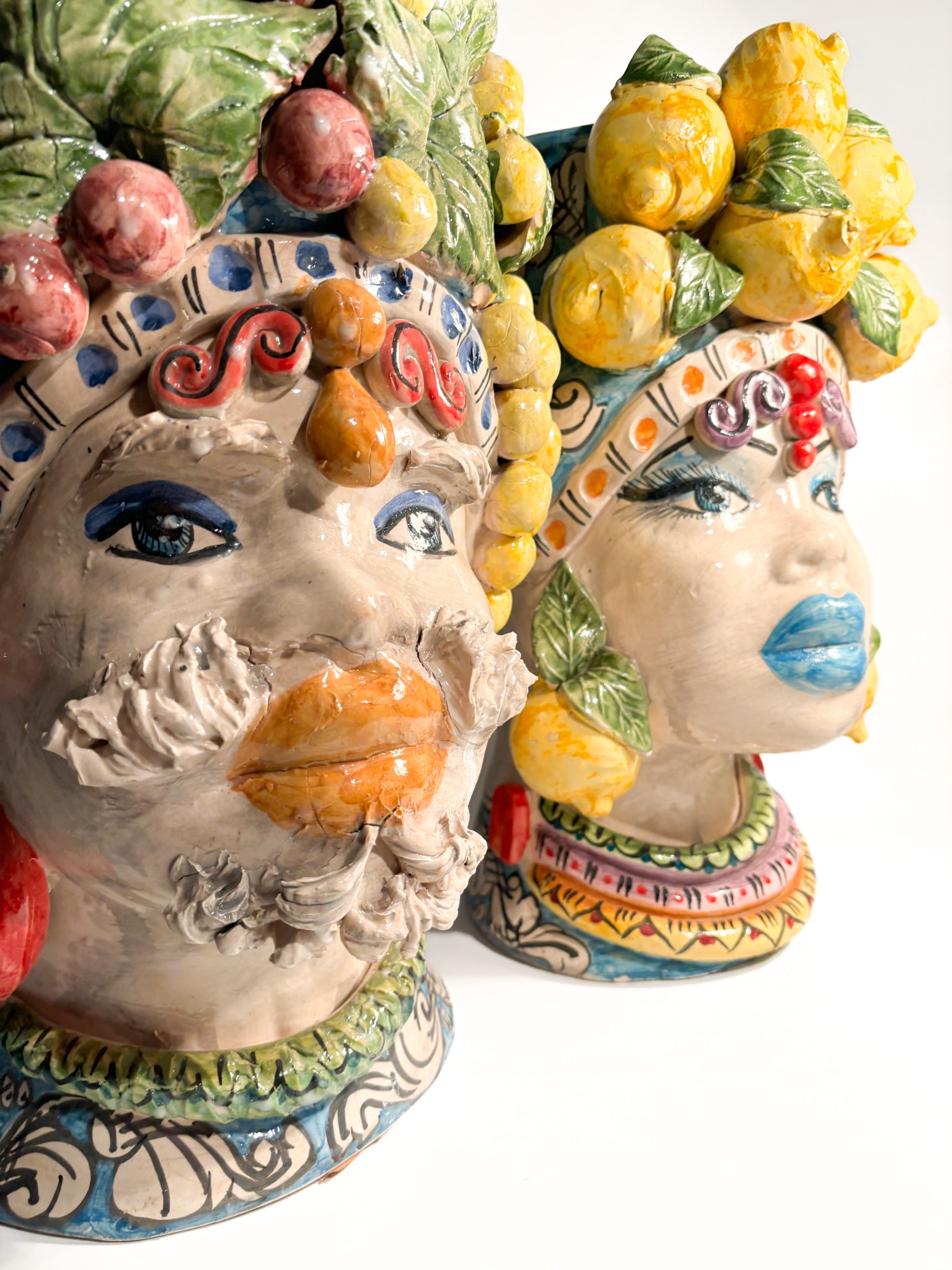 Female Moor's Head from Caltagirone by Ceramiche Germano from the 1990s