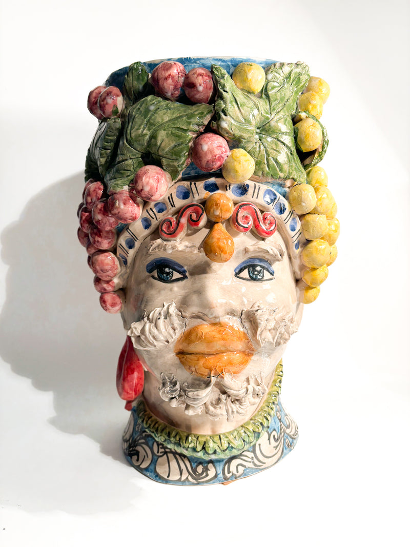 Male Moor's Head from Caltagirone by Ceramiche Germani from the 90s