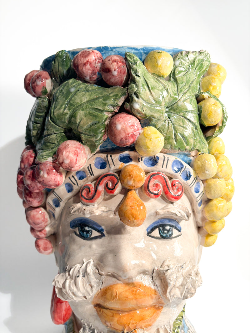 Male Moor's Head from Caltagirone by Ceramiche Germani from the 90s