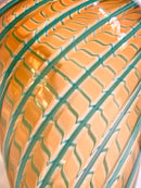 Vaso in Vetro di Murano con Lavorazione Canne Attribuito a Fratelli Toso Anni 50