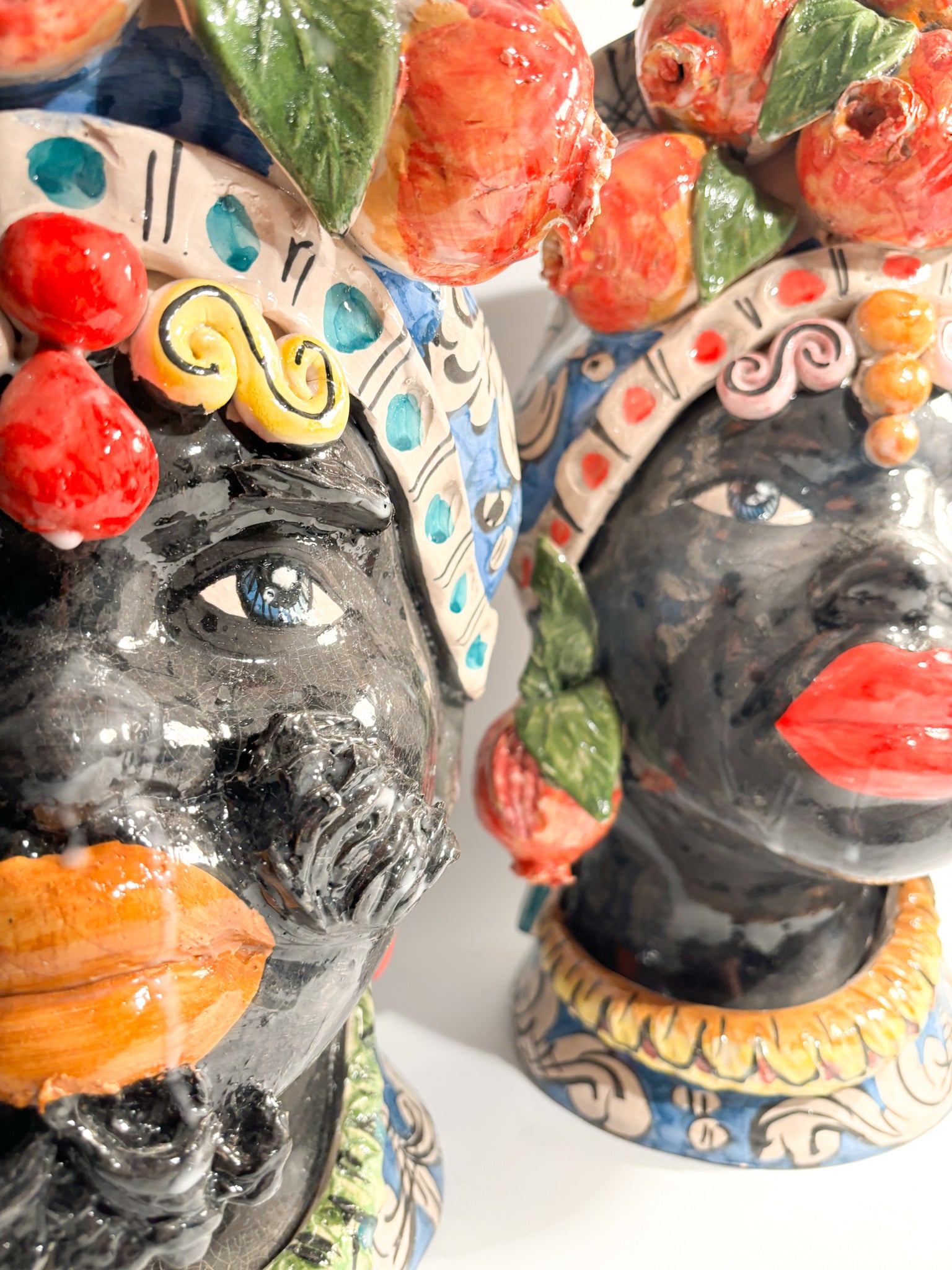 Male Moor's Head from Caltagirone by Ceramiche Germano from the 1990s