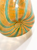 Vaso in Vetro di Murano con Lavorazione Canne Attribuito a Fratelli Toso Anni 50