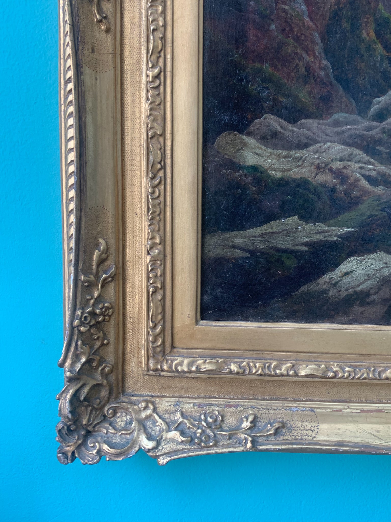 Early 20th Century English Landscape Oil Painting on Canvas