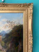 Dipinto Olio su Tela di Paesaggio Inglese Primi Novecento