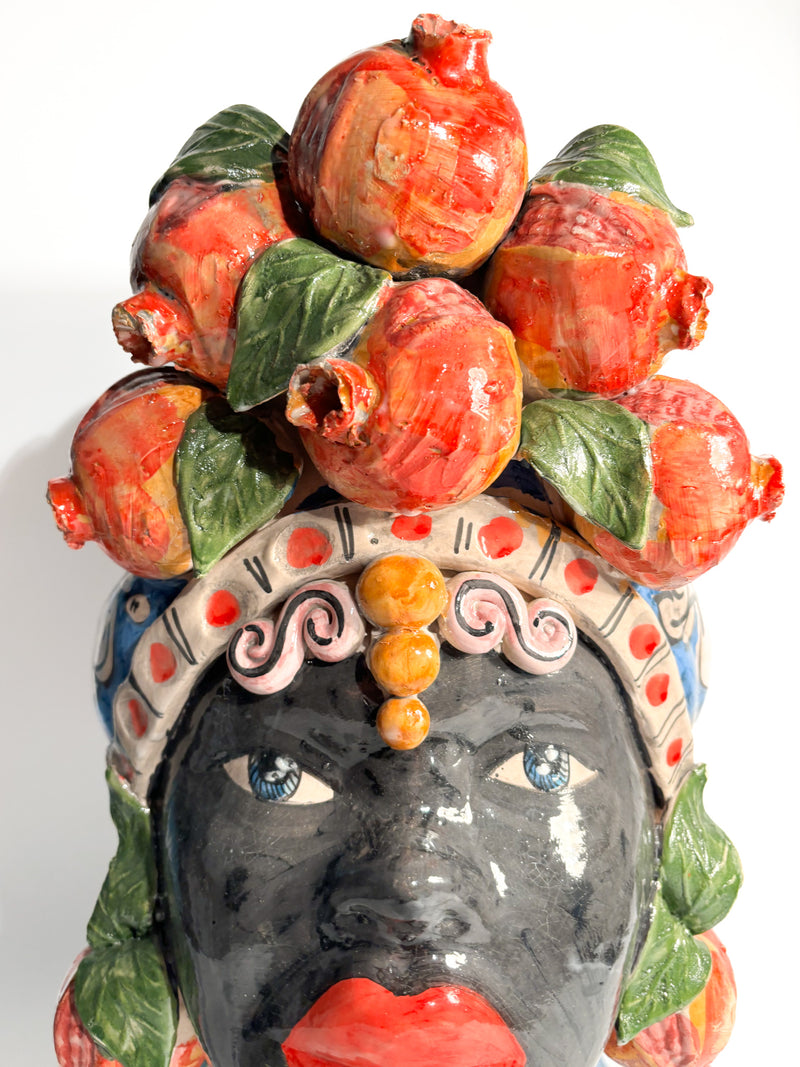 Female Moor's Head from Caltagirone by Ceramiche Germano from the 1990s