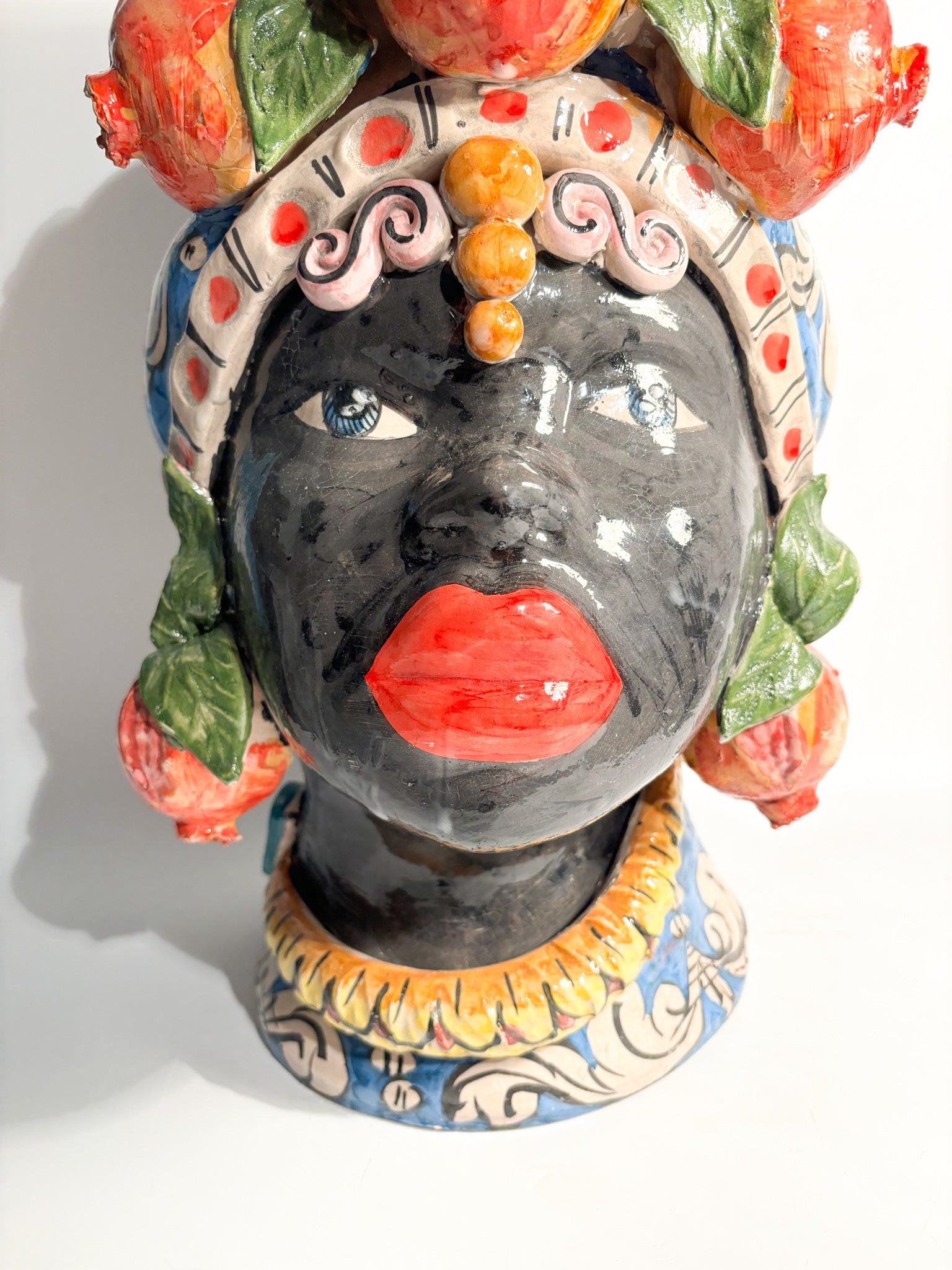 Female Moor's Head from Caltagirone by Ceramiche Germano from the 1990s