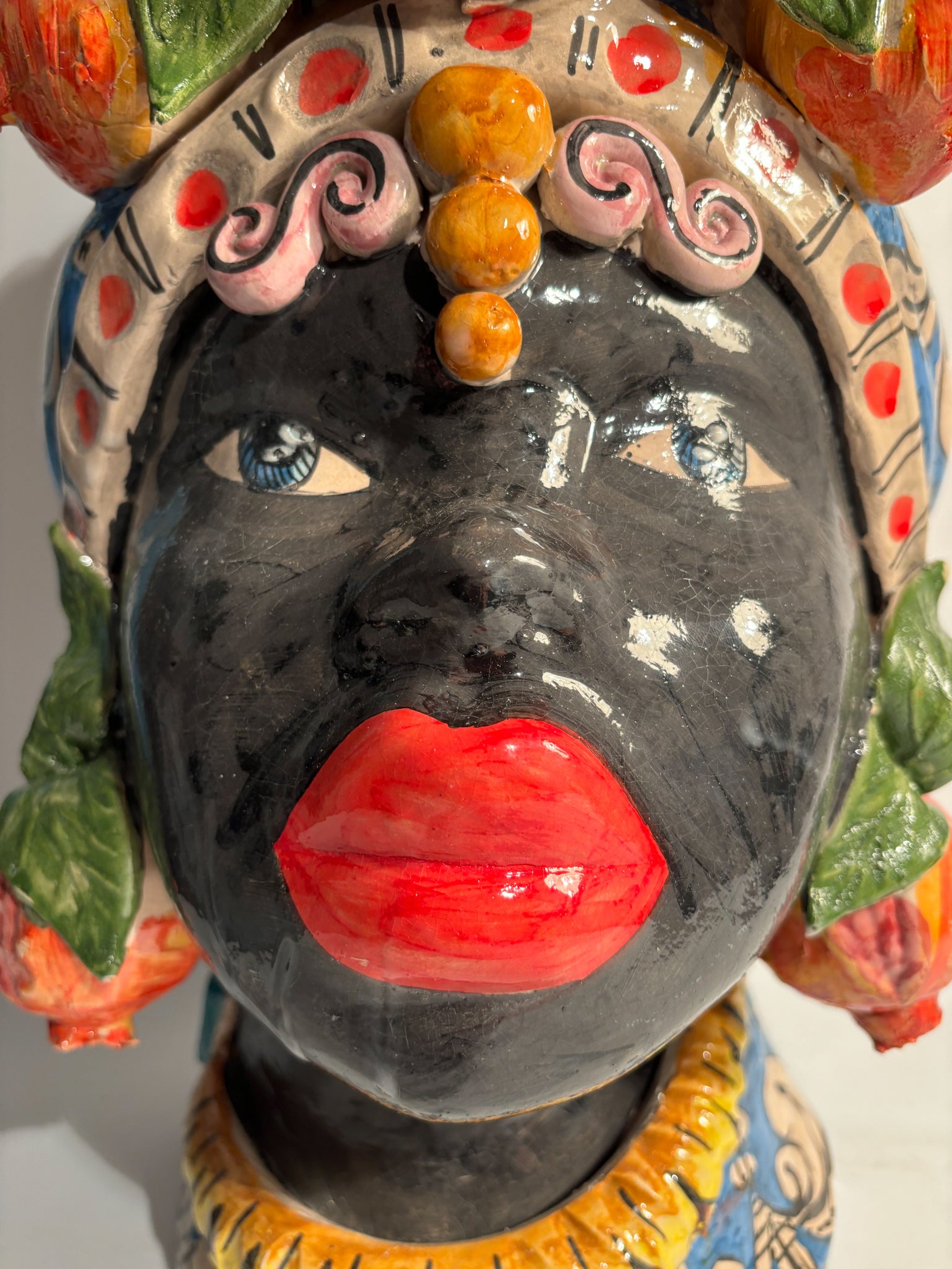 Female Moor's Head from Caltagirone by Ceramiche Germano from the 1990s
