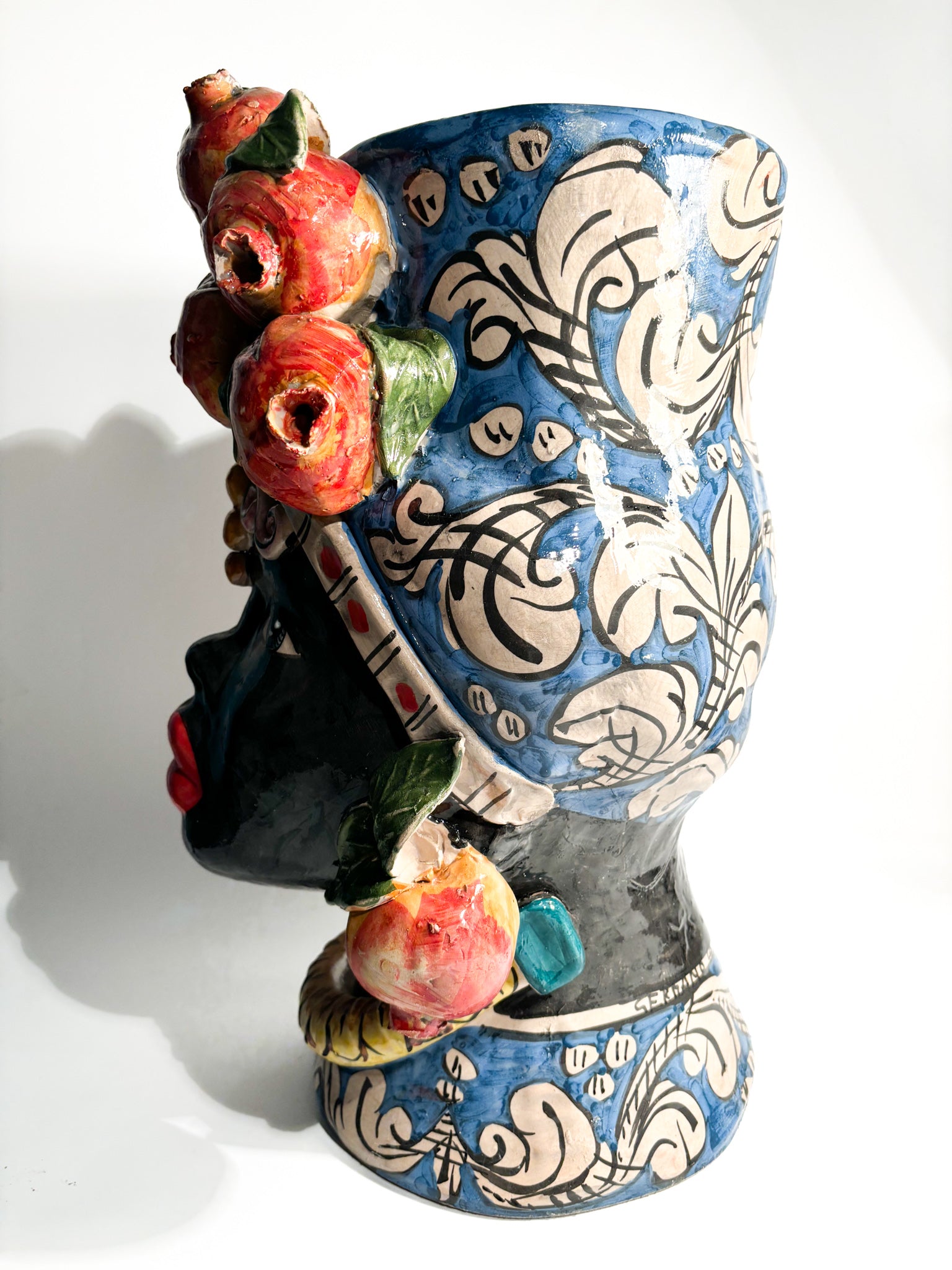 Female Moor's Head from Caltagirone by Ceramiche Germano from the 1990s