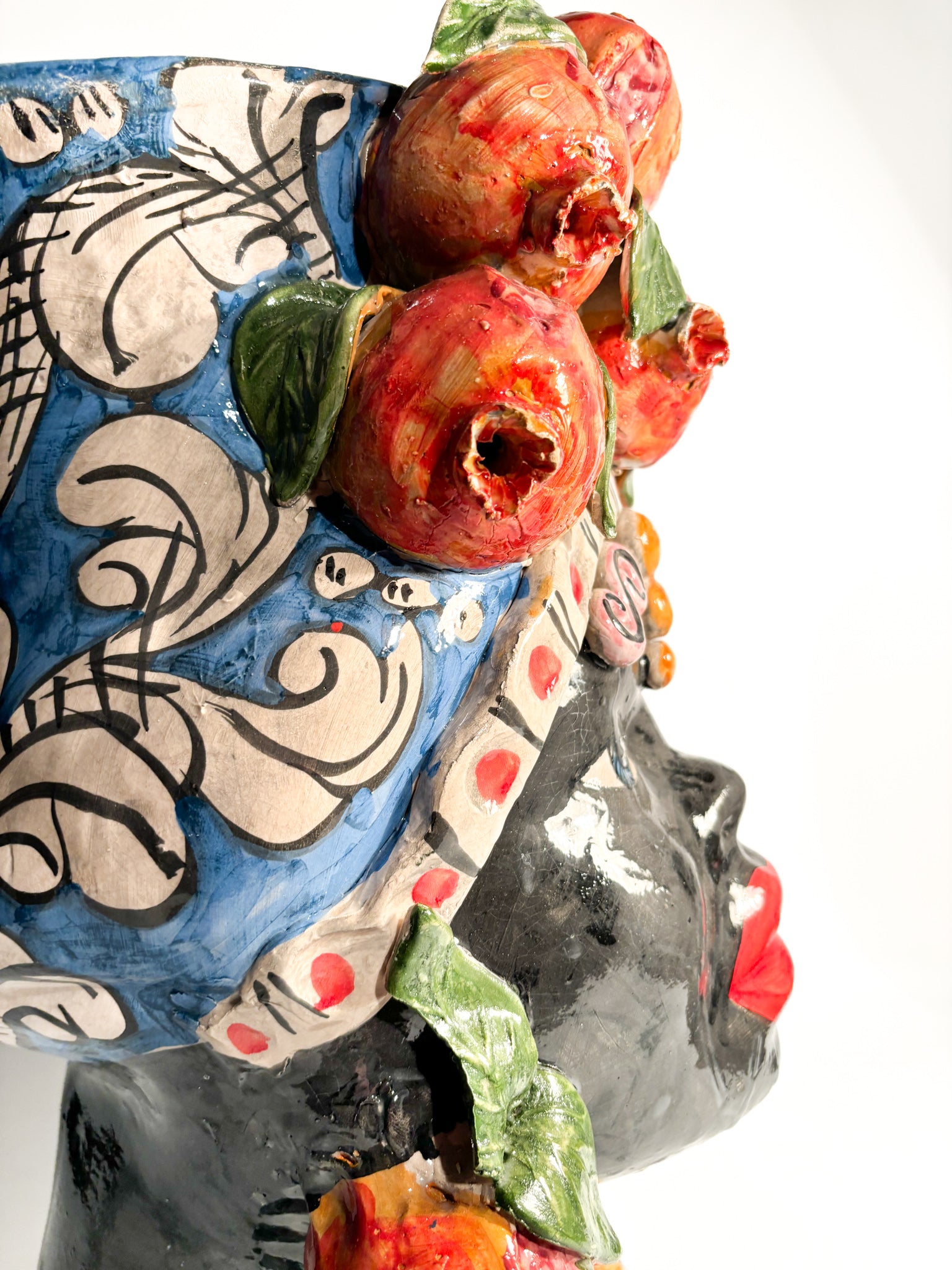 Female Moor's Head from Caltagirone by Ceramiche Germano from the 1990s