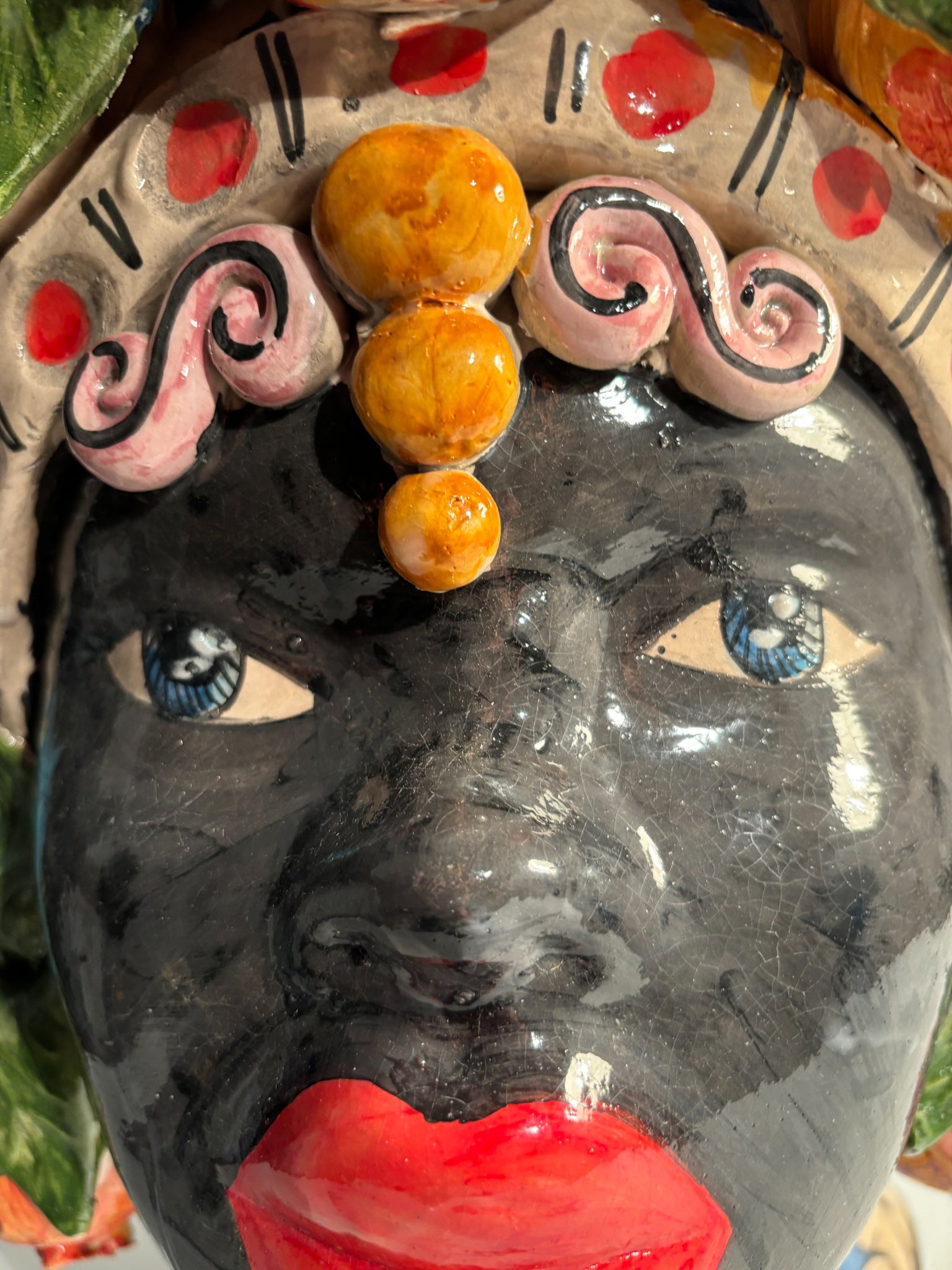 Female Moor's Head from Caltagirone by Ceramiche Germano from the 1990s