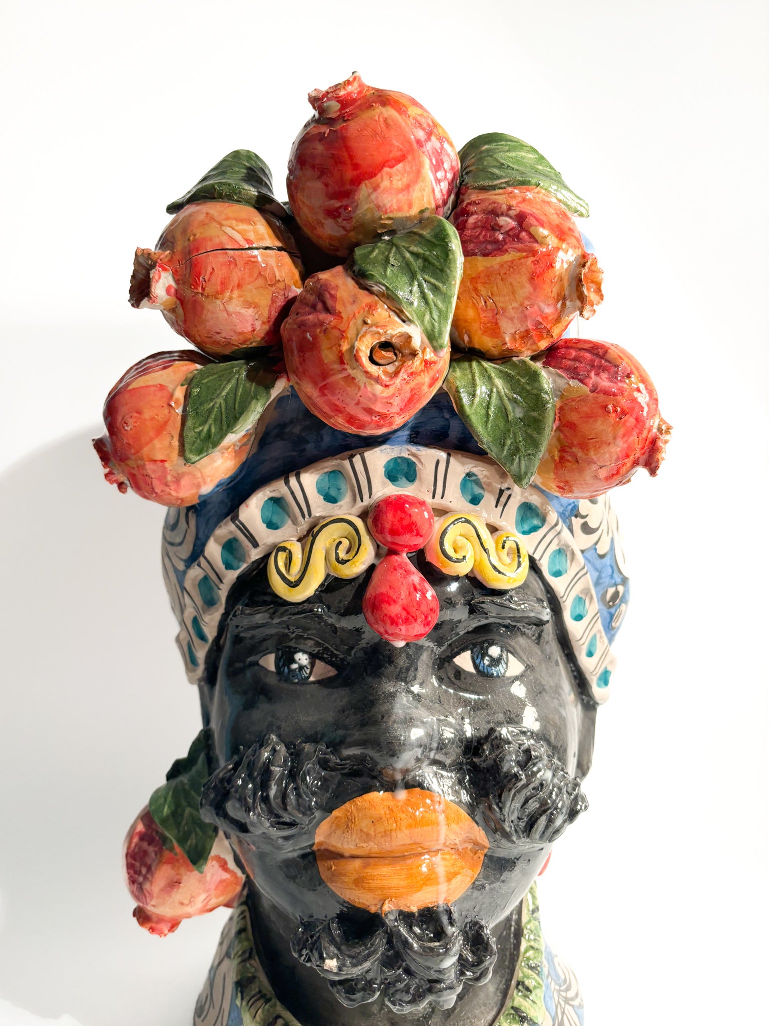 Male Moor's Head from Caltagirone by Ceramiche Germano from the 1990s
