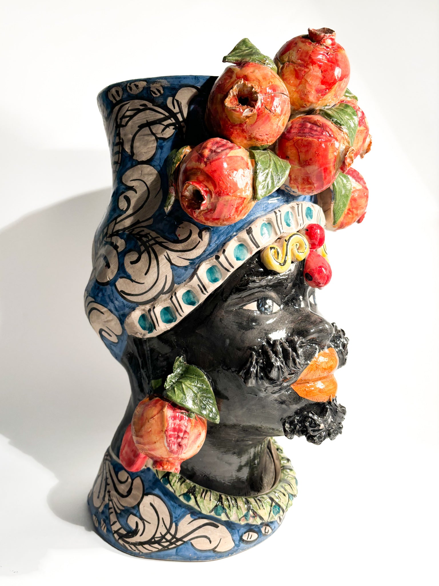 Male Moor's Head from Caltagirone by Ceramiche Germano from the 1990s