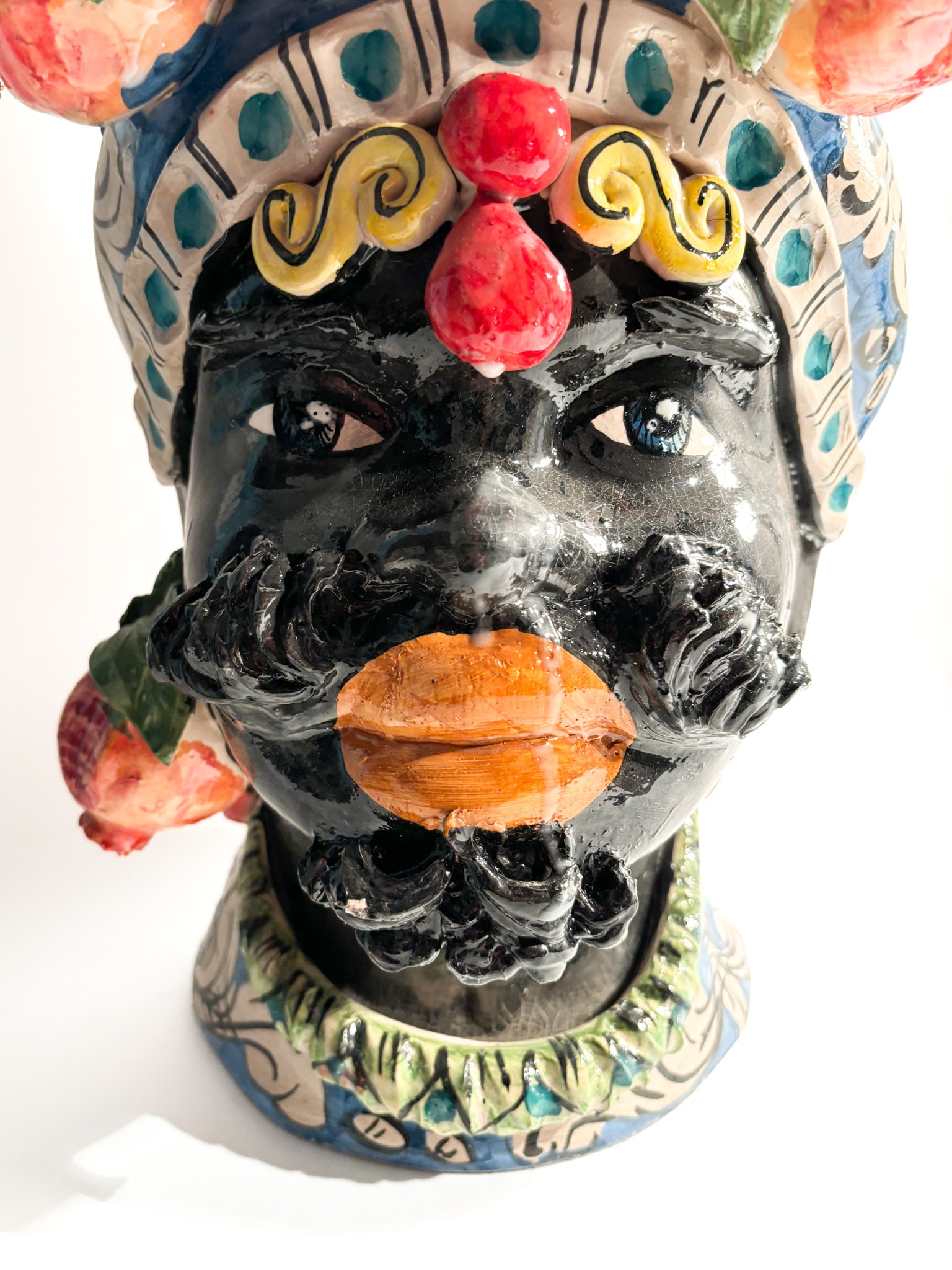 Male Moor's Head from Caltagirone by Ceramiche Germano from the 1990s