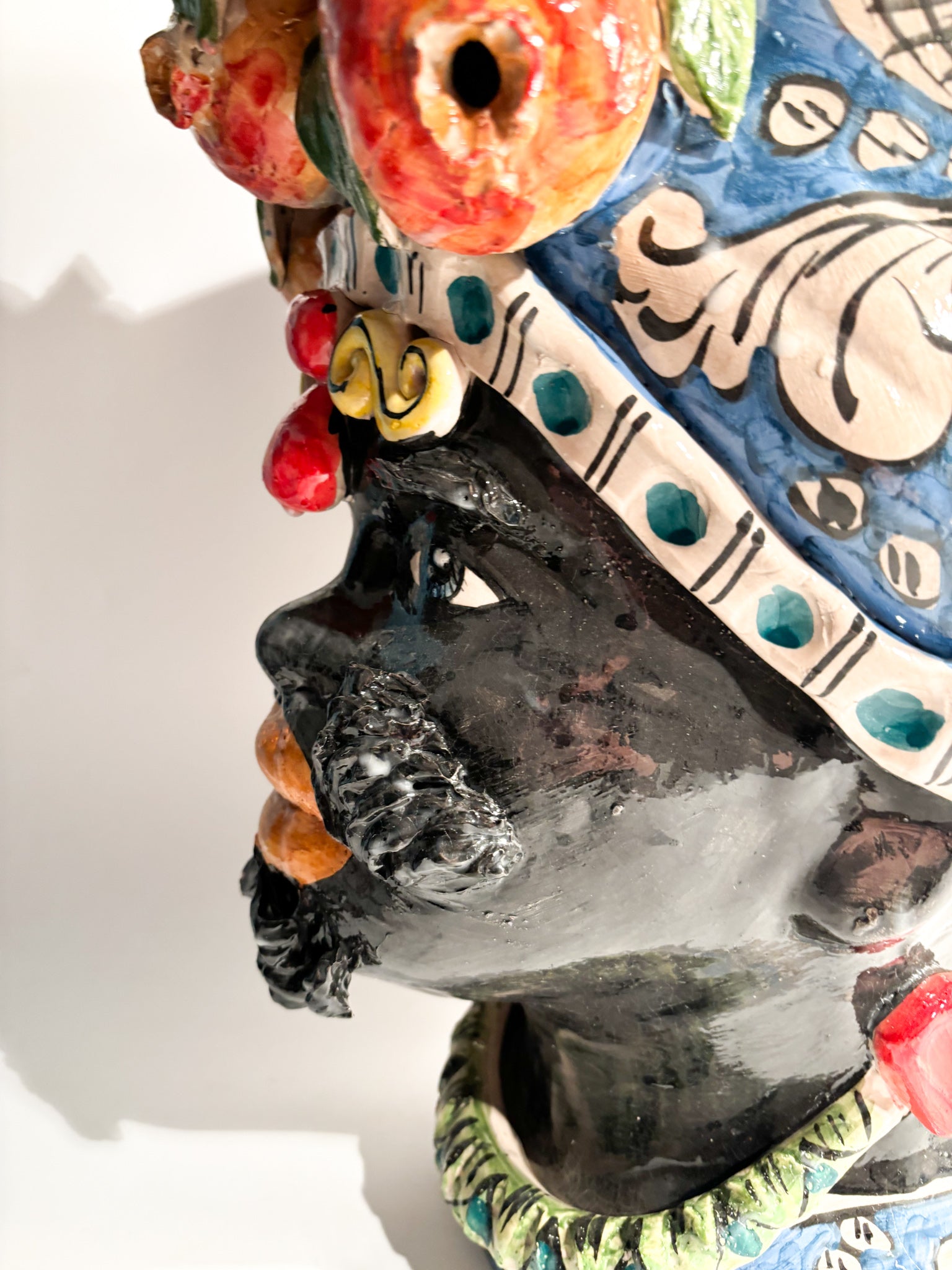 Male Moor's Head from Caltagirone by Ceramiche Germano from the 1990s