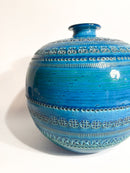 Vaso Sferico 'Rimini Blu' di Aldo Londi per Bitossi Ceramiche Anni 50