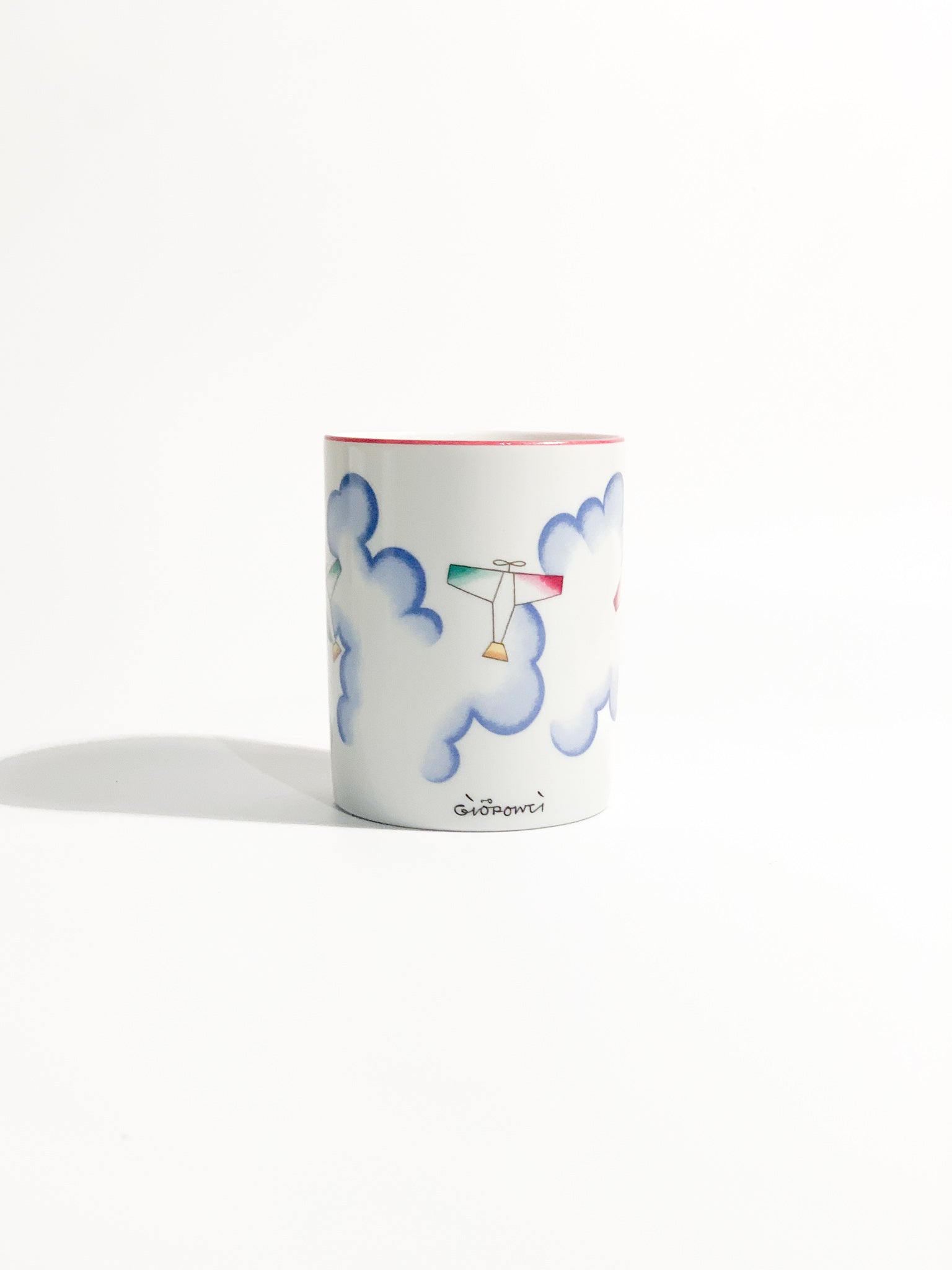 Vaso di Richard Ginori Riedizione Modello Alato di Gio Ponti