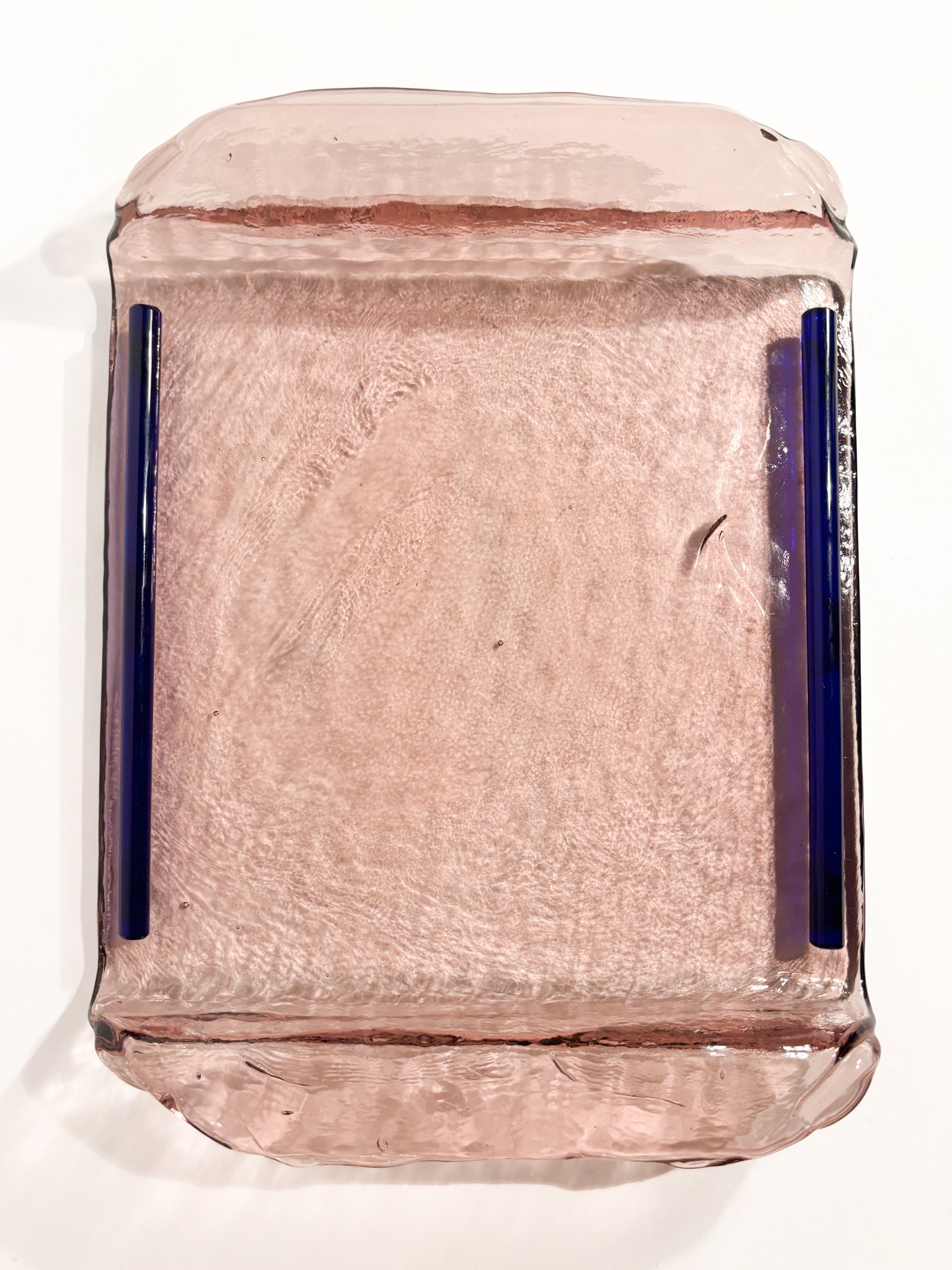 Geometric Shaped Tray in Blown Murano Glass 80s