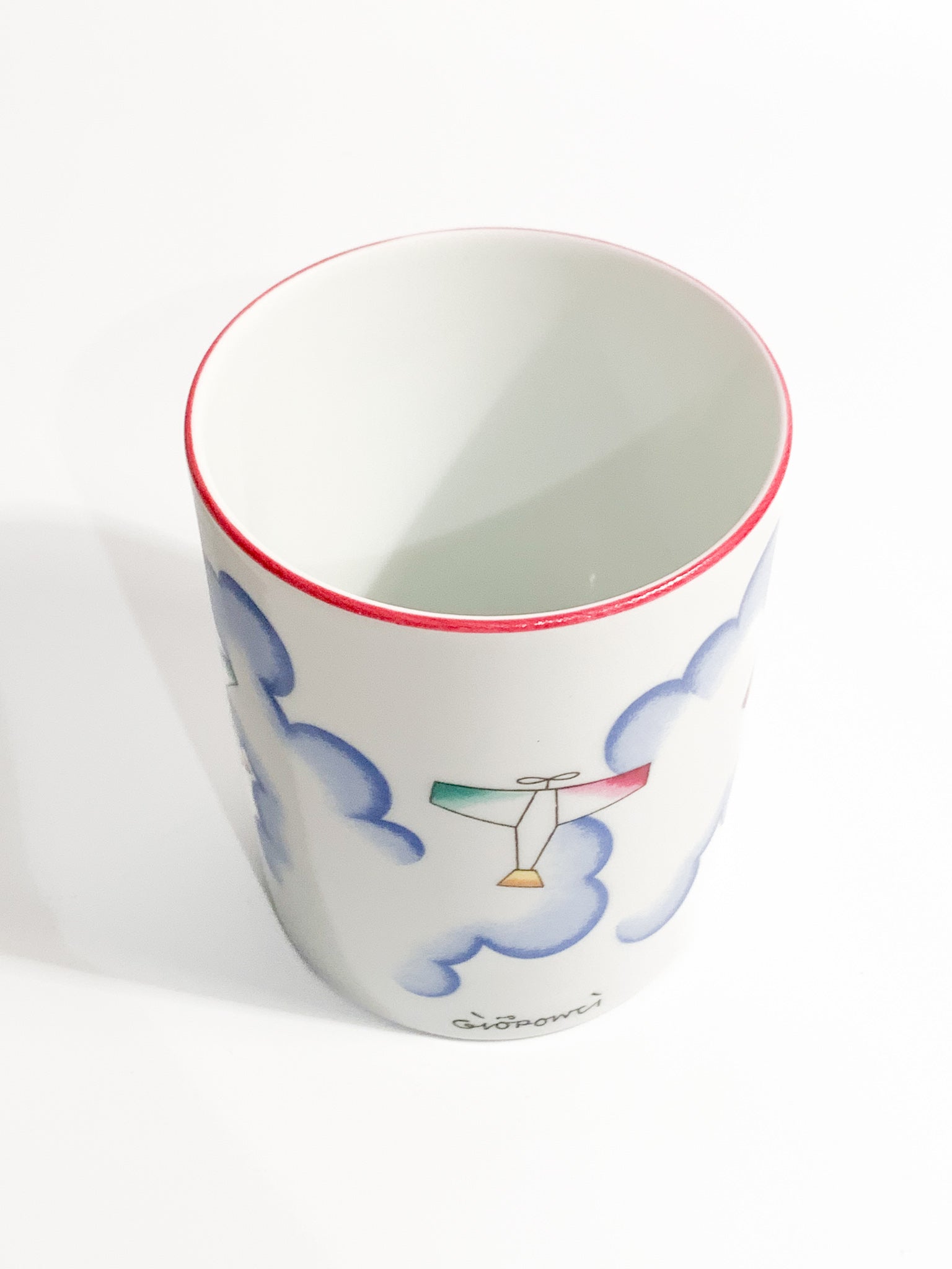 Vaso di Richard Ginori Riedizione Modello Alato di Gio Ponti