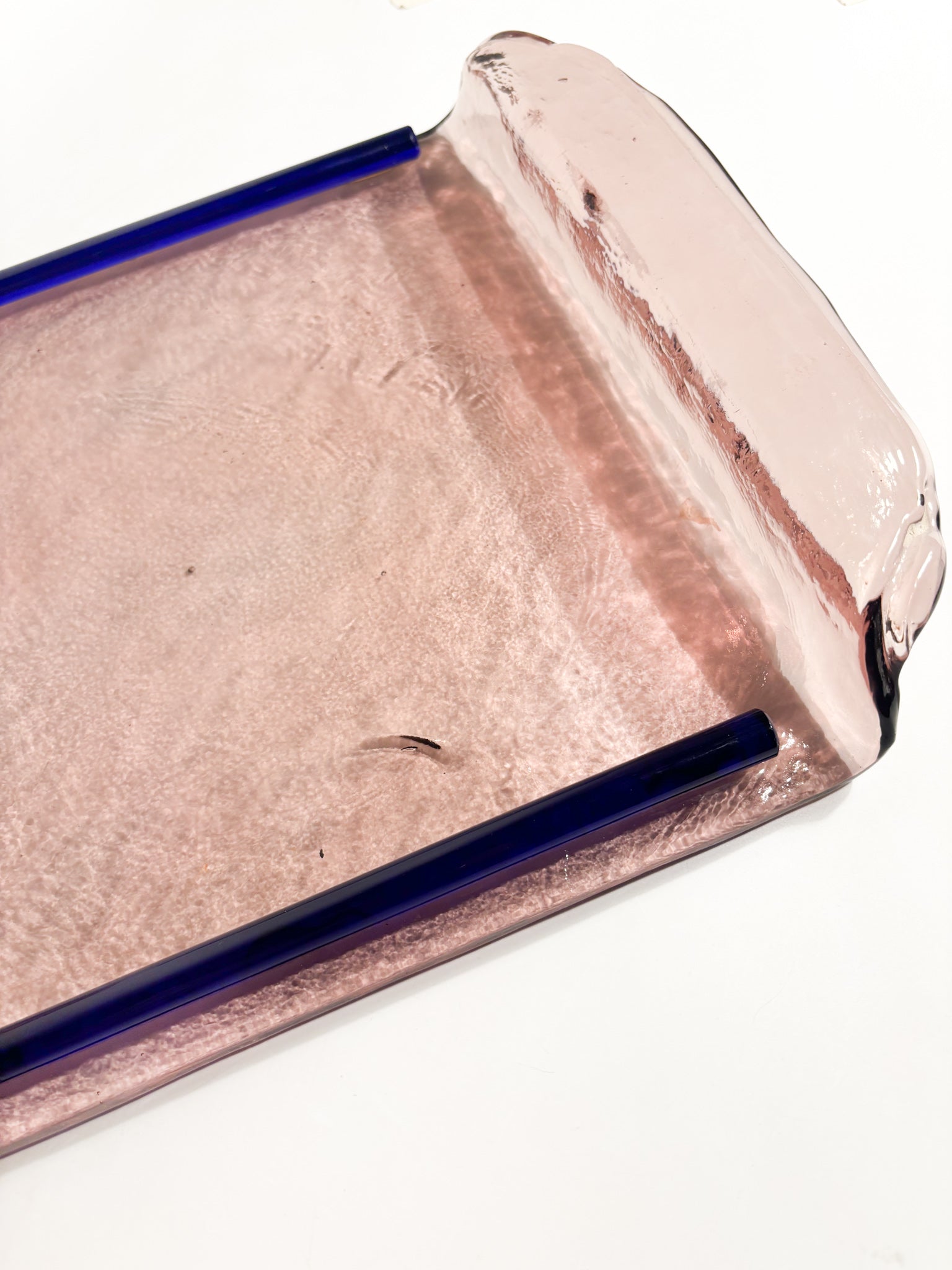 Geometric Shaped Tray in Blown Murano Glass 80s