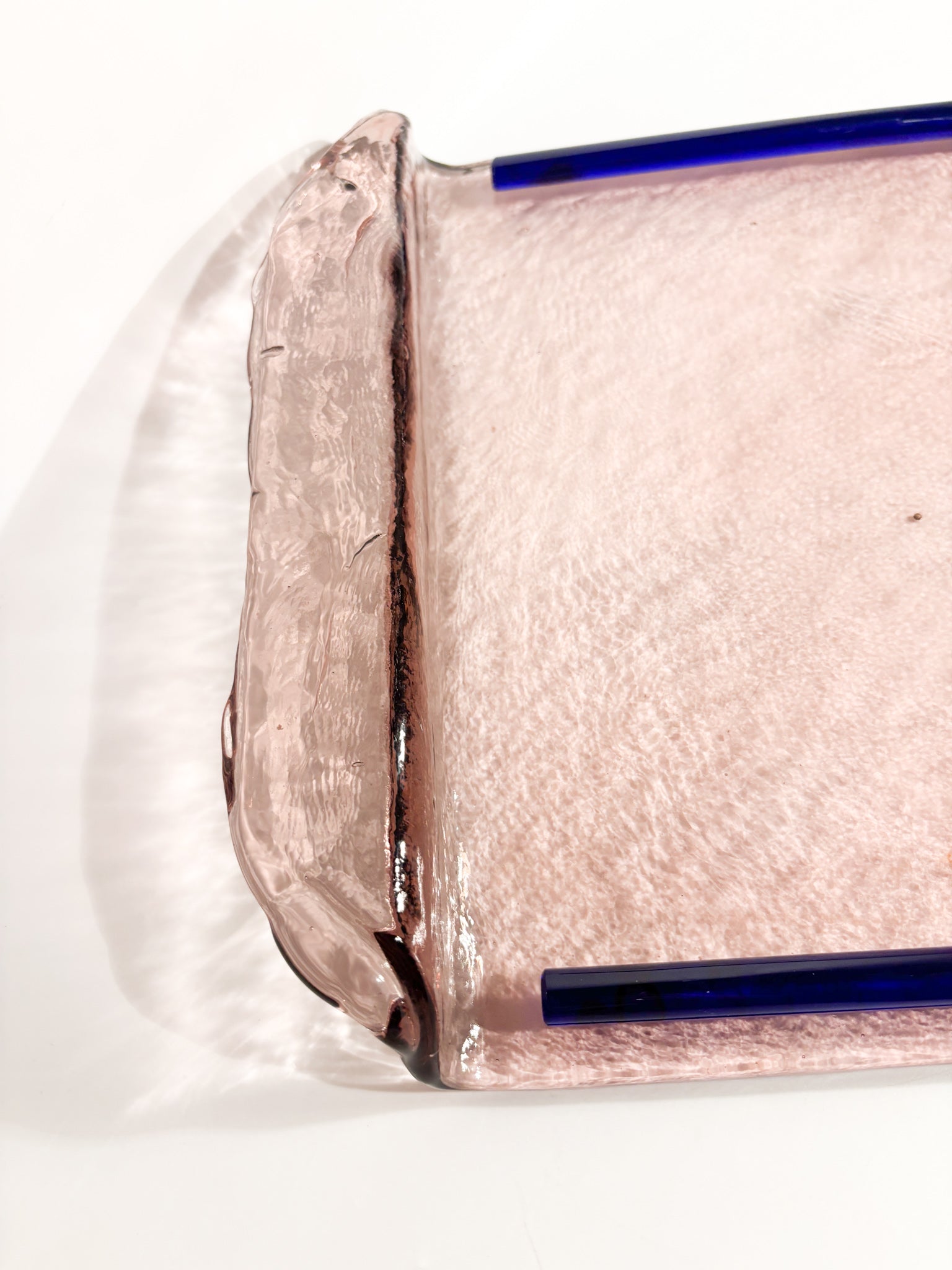 Geometric Shaped Tray in Blown Murano Glass 80s