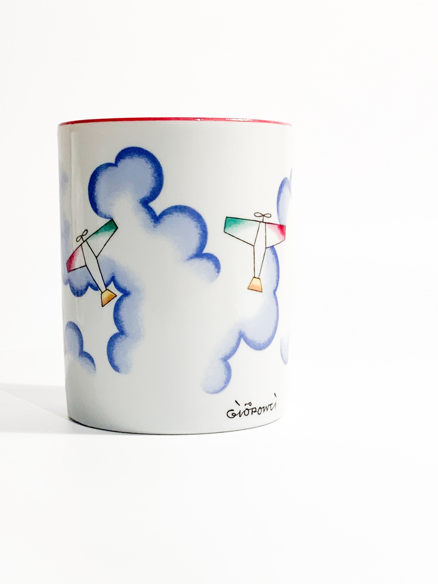 Vaso di Richard Ginori Riedizione Modello Alato di Gio Ponti