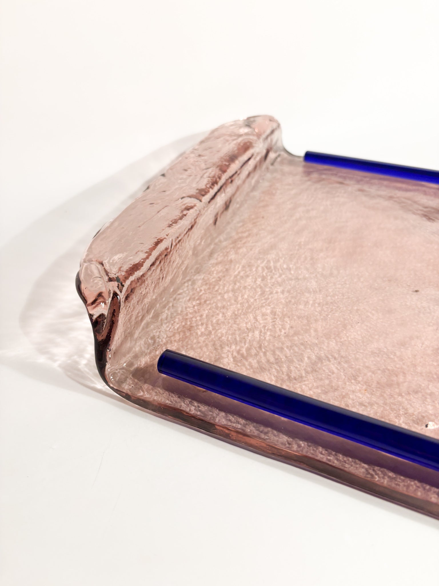 Geometric Shaped Tray in Blown Murano Glass 80s