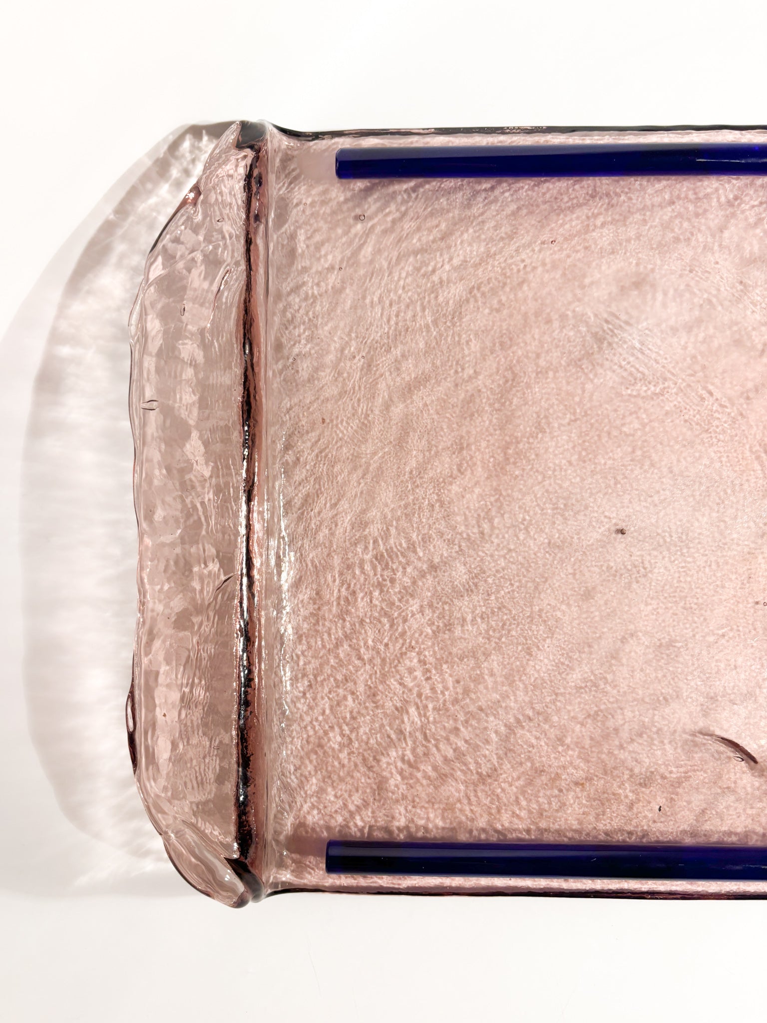 Geometric Shaped Tray in Blown Murano Glass 80s