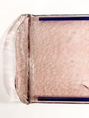 Vassoio a Forma Geometrica in Vetro di Murano Soffiato Anni 80