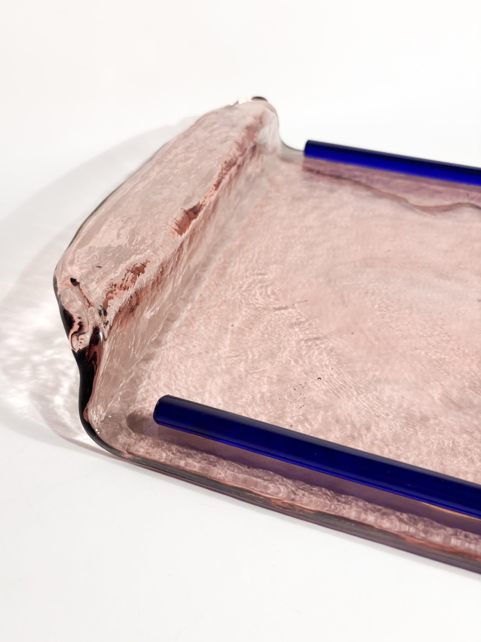 Geometric Shaped Tray in Blown Murano Glass 80s